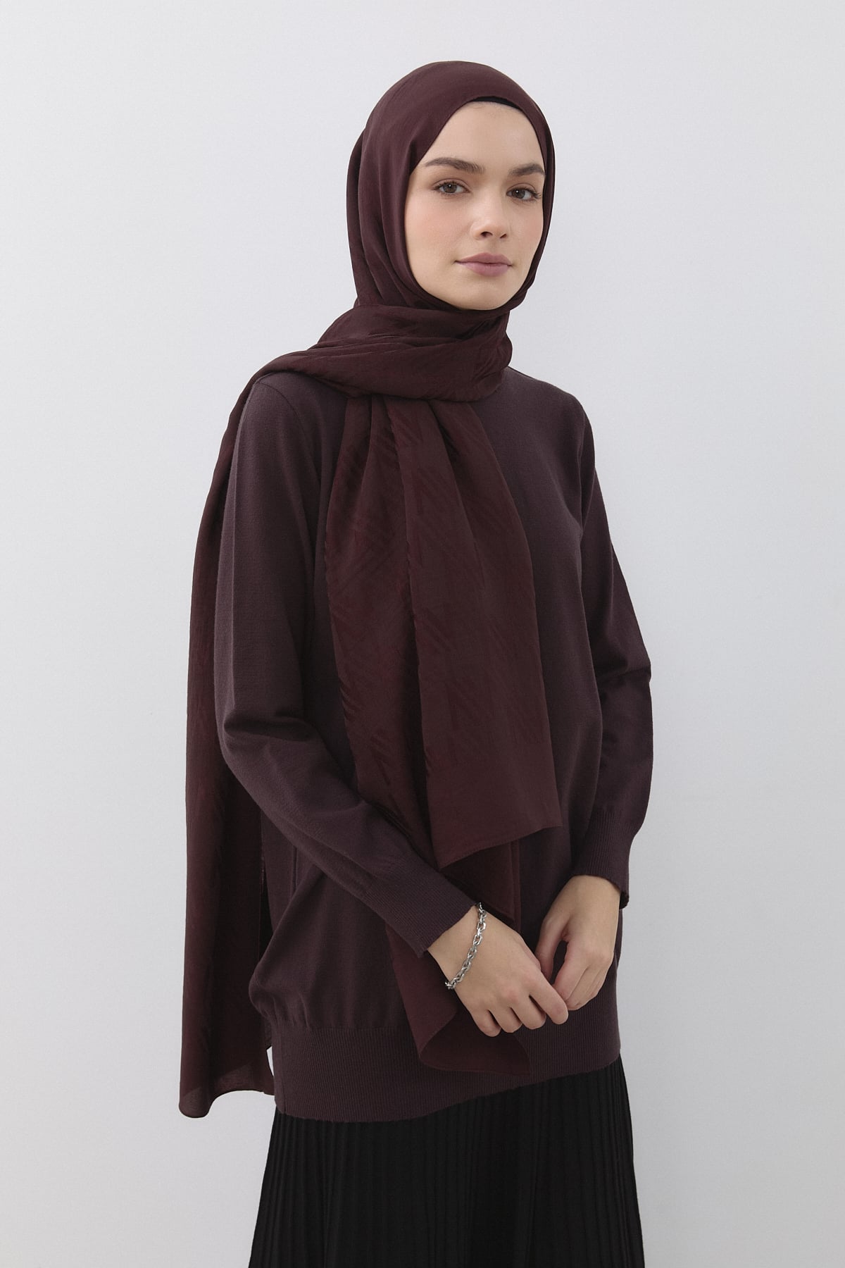 Nihan Basic Triko Tunik  Kahve