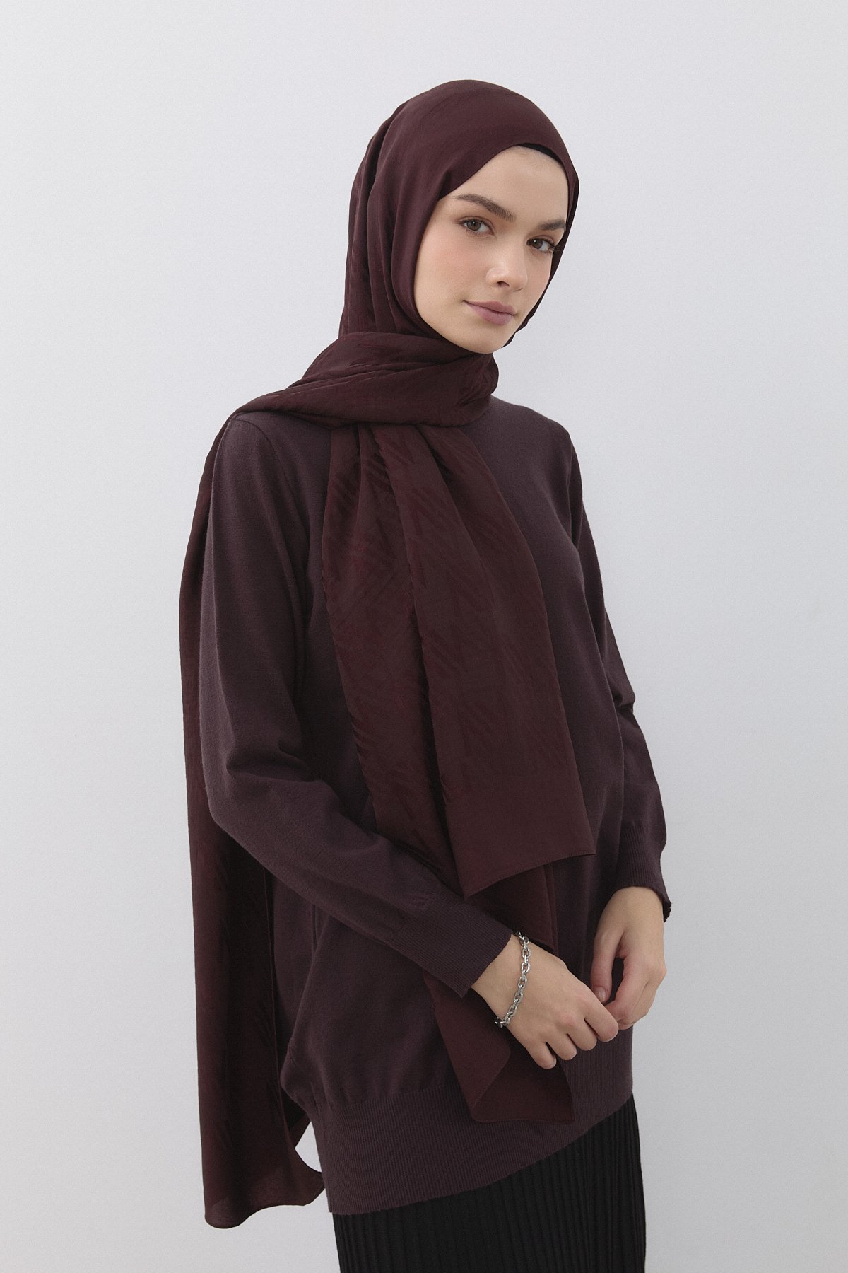 Nihan Basic Triko Tunik  Kahve