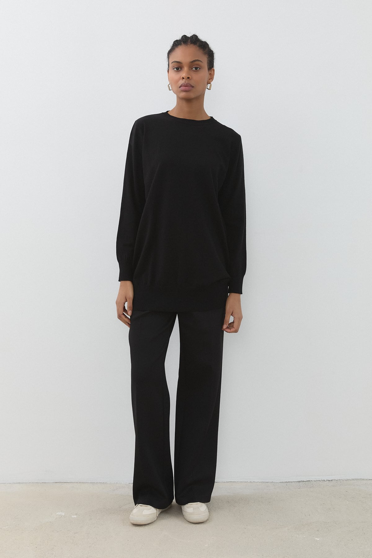 Nihan Basic Triko Tunik  Siyah