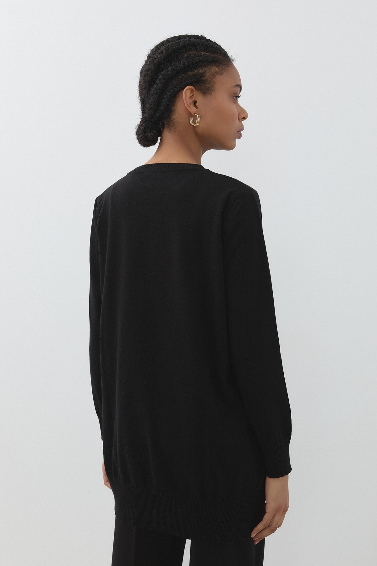 Nihan Basic Triko Tunik  Siyah