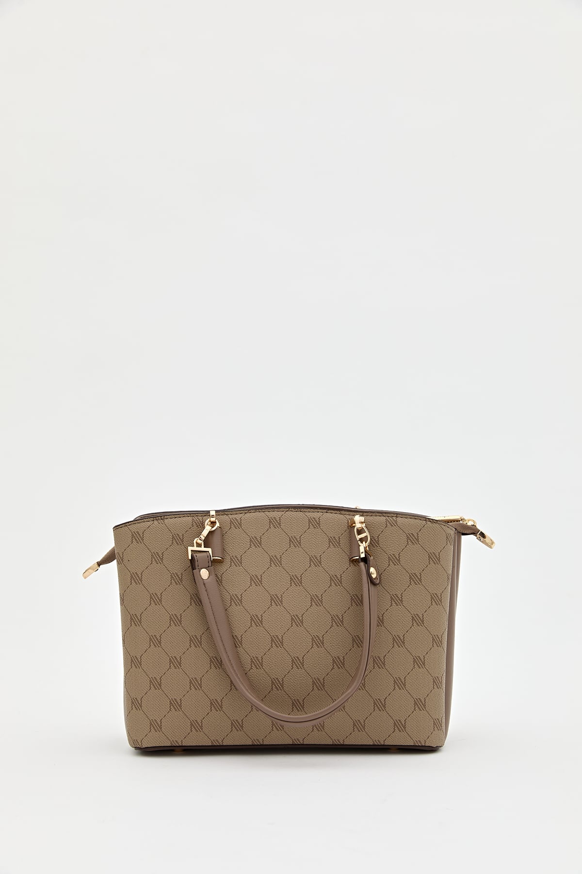 Nihan Monogram Shopper Çanta  Bej