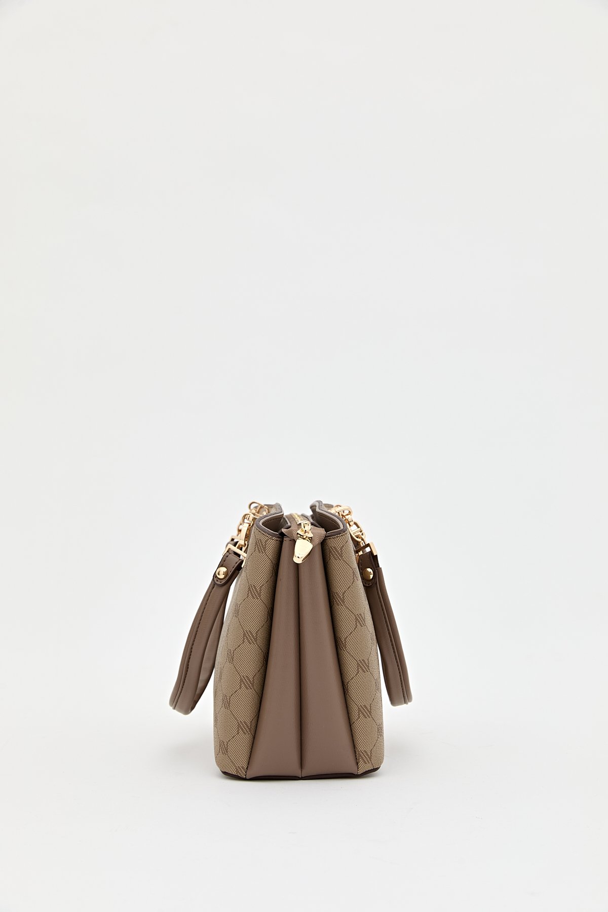Nihan Monogram Shopper Çanta  Bej