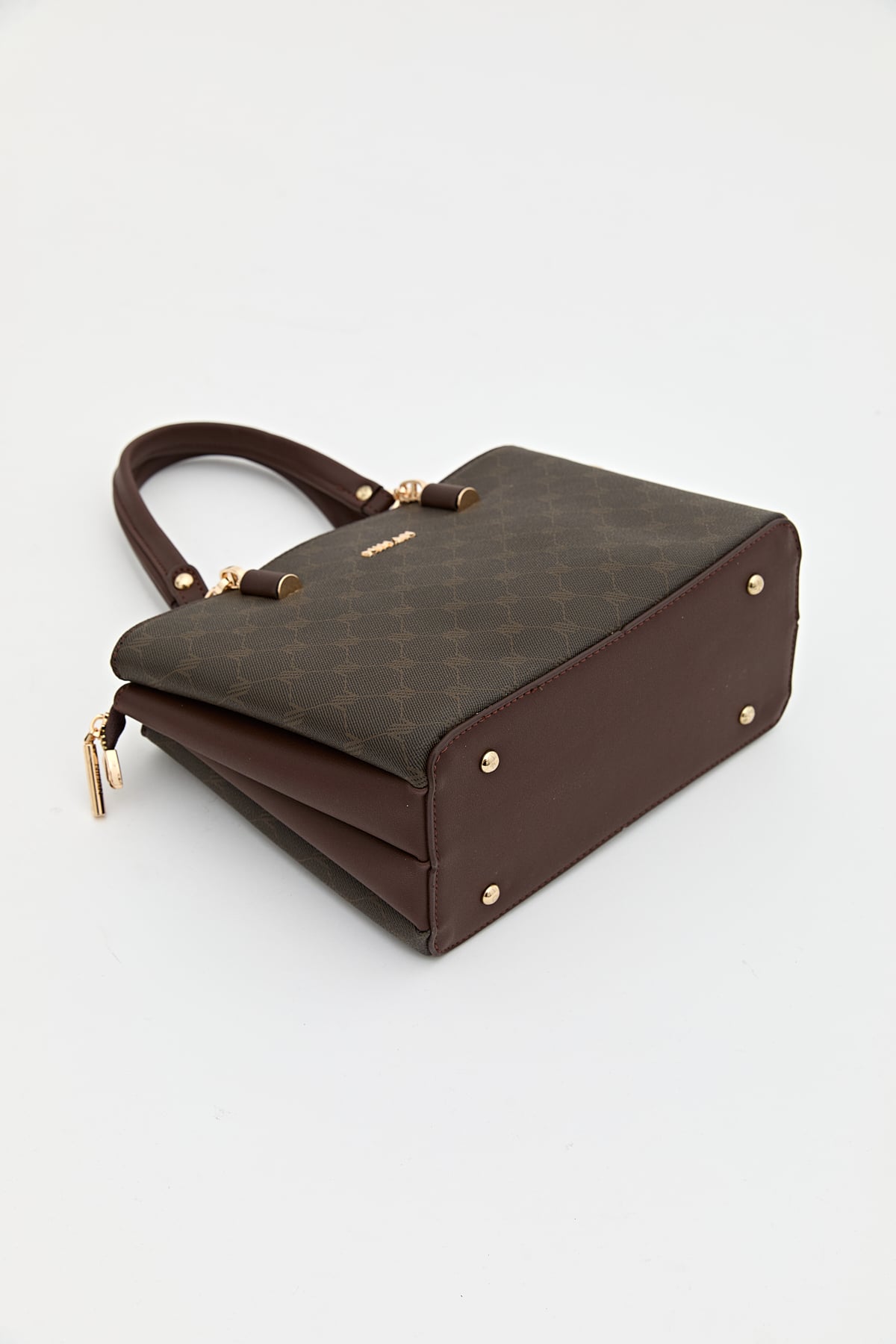 Nihan Monogram Shopper Çanta  Kahve