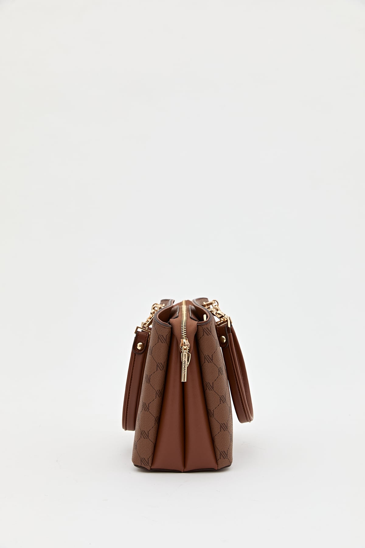 Nihan Monogram Shopper Çanta  Taba