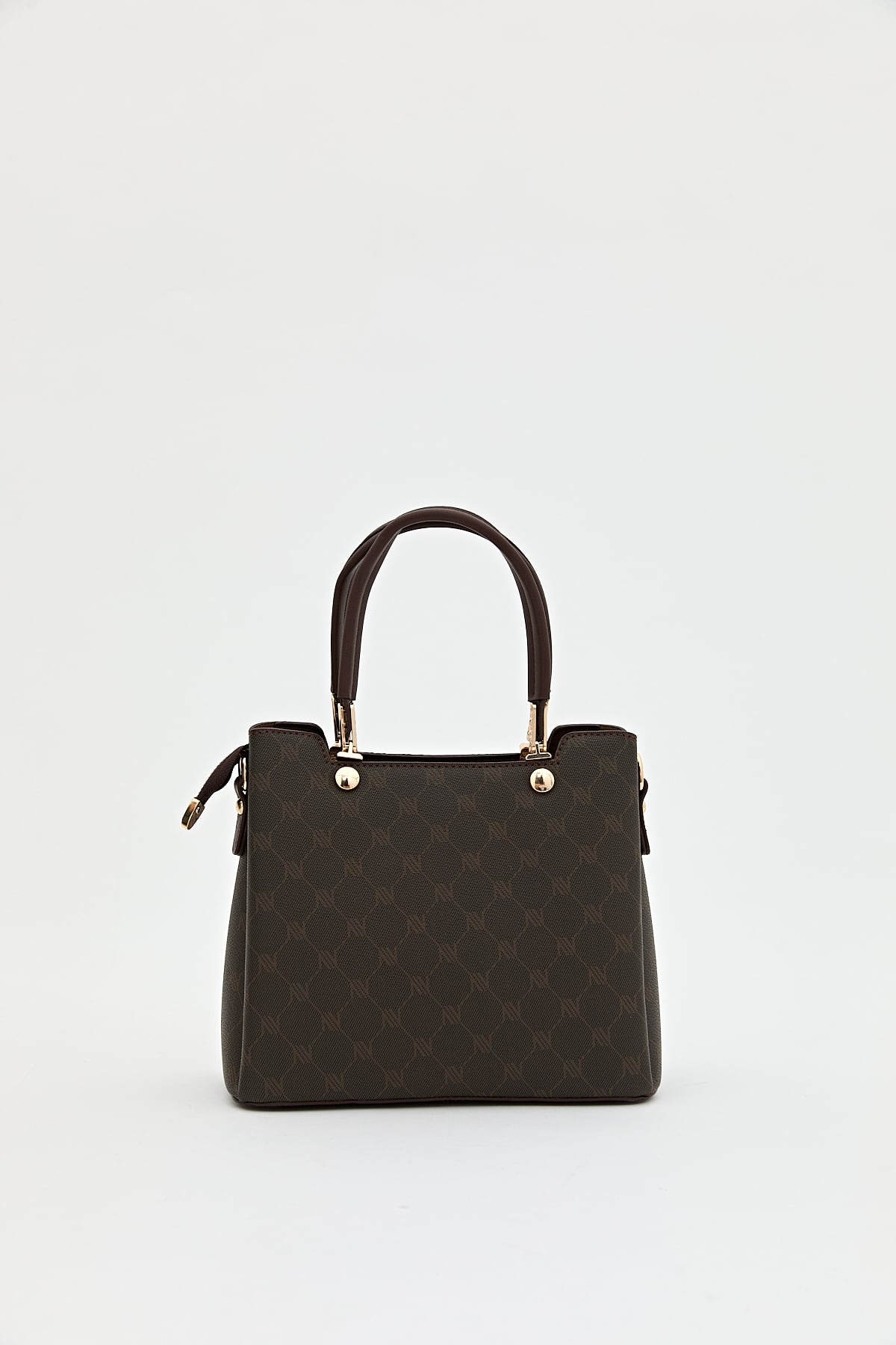 Nihan Monogram Tote Çanta  Kahve