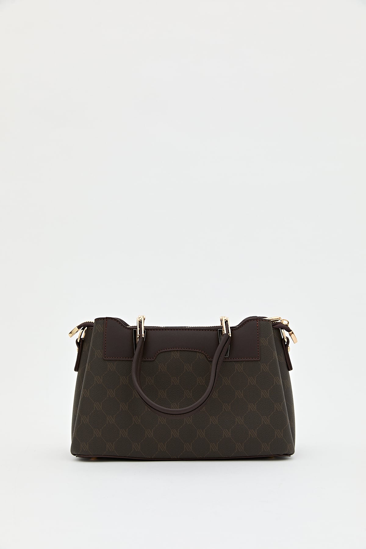 Nihan Monogram Tote Çanta  Kahve