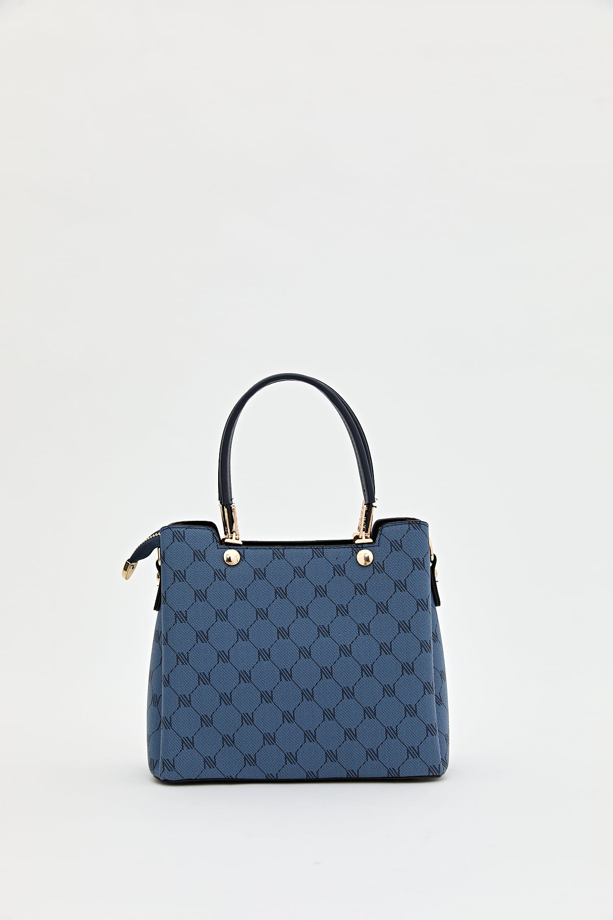 Nihan Monogram Tote Çanta  Lacivert