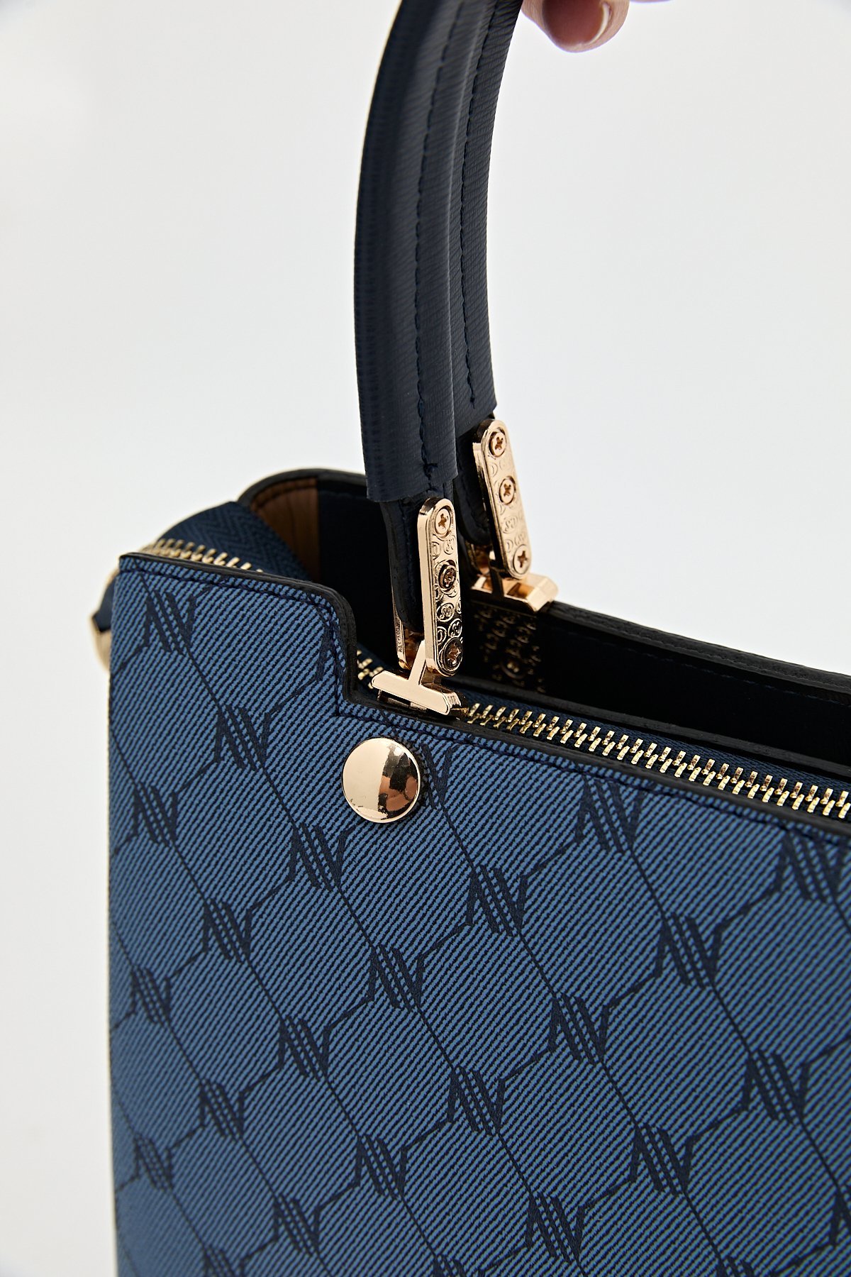 Nihan Monogram Tote Çanta  Lacivert