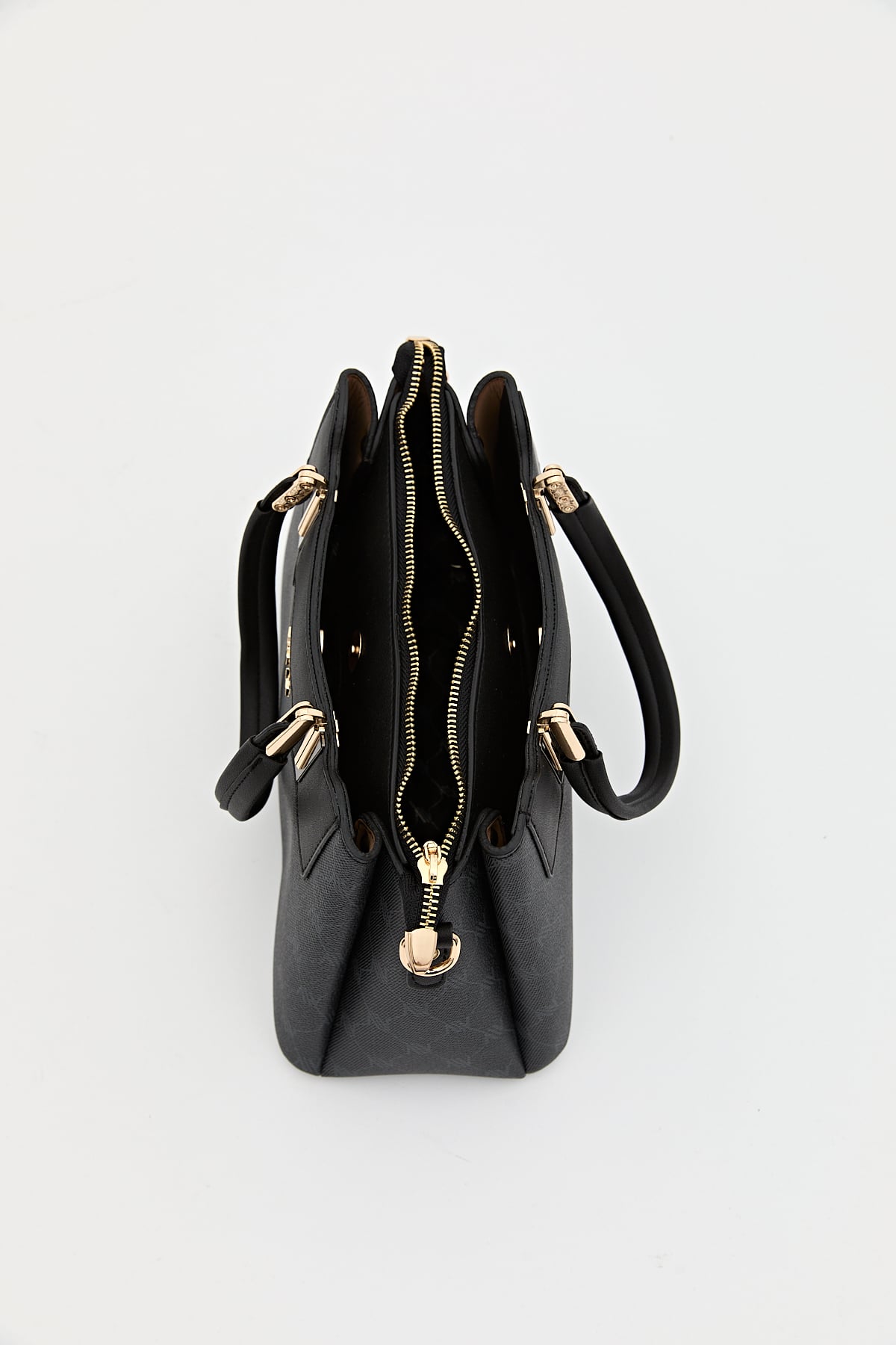 Nihan Monogram Tote Çanta  Siyah