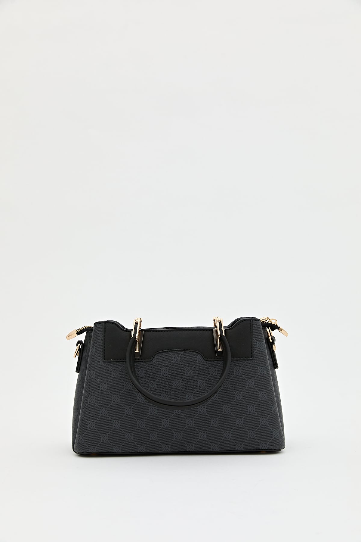 Nihan Monogram Tote Çanta  Siyah