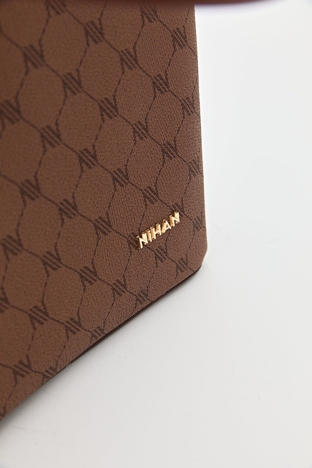 Nihan Monogram Tote Çanta  Taba