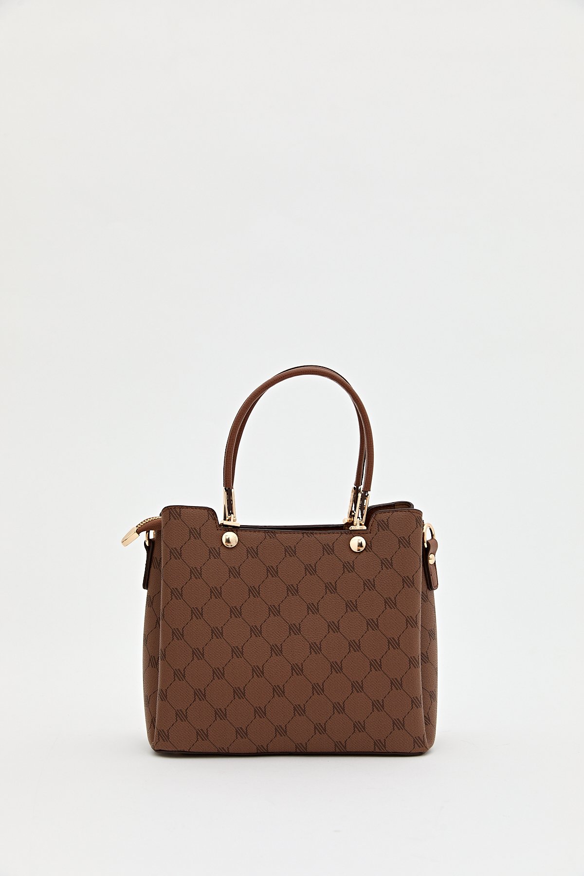 Nihan Monogram Tote Çanta  Taba