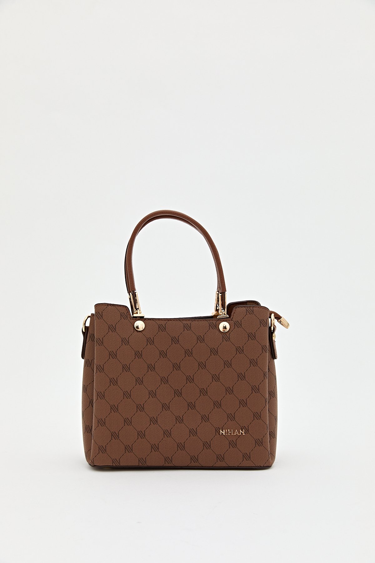 Nihan Monogram Tote Çanta  Taba
