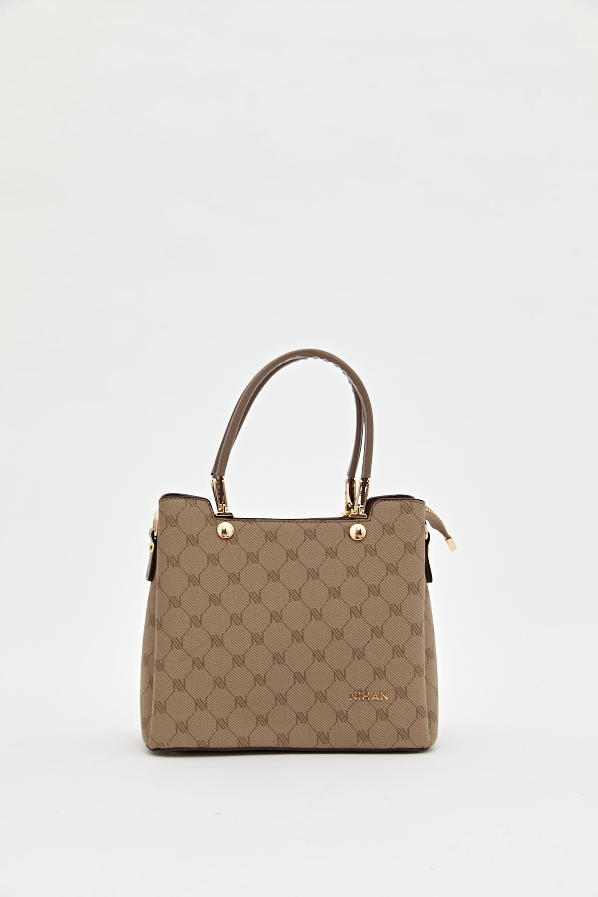 Nihan Monogram Tote Çanta  Vizon