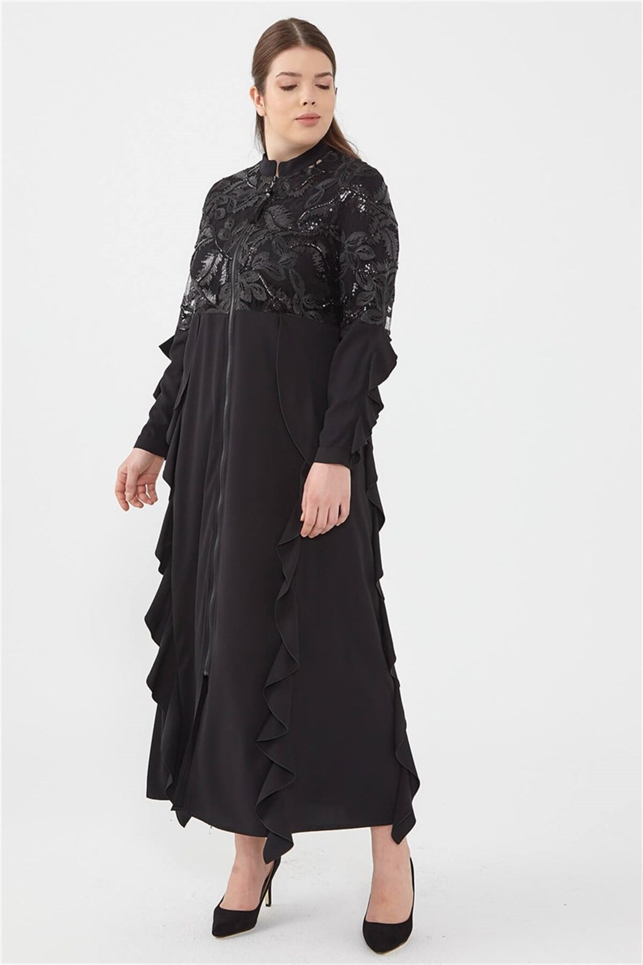 NİHAN Abaya NIHAN B.B FR  Siyah_modest
