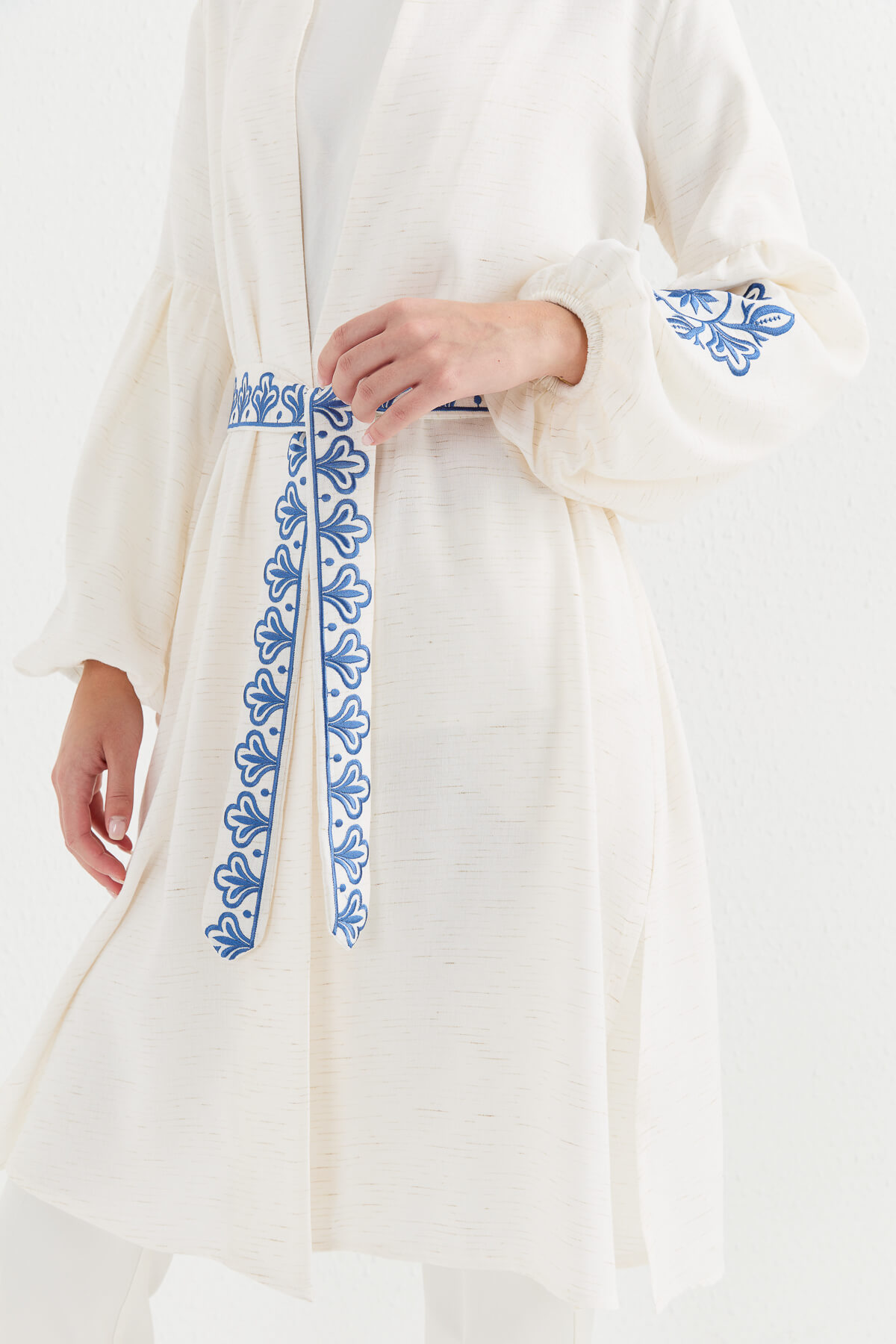 NİHAN Kimono Nihan Balon Kol Kimono  İndigo_modest