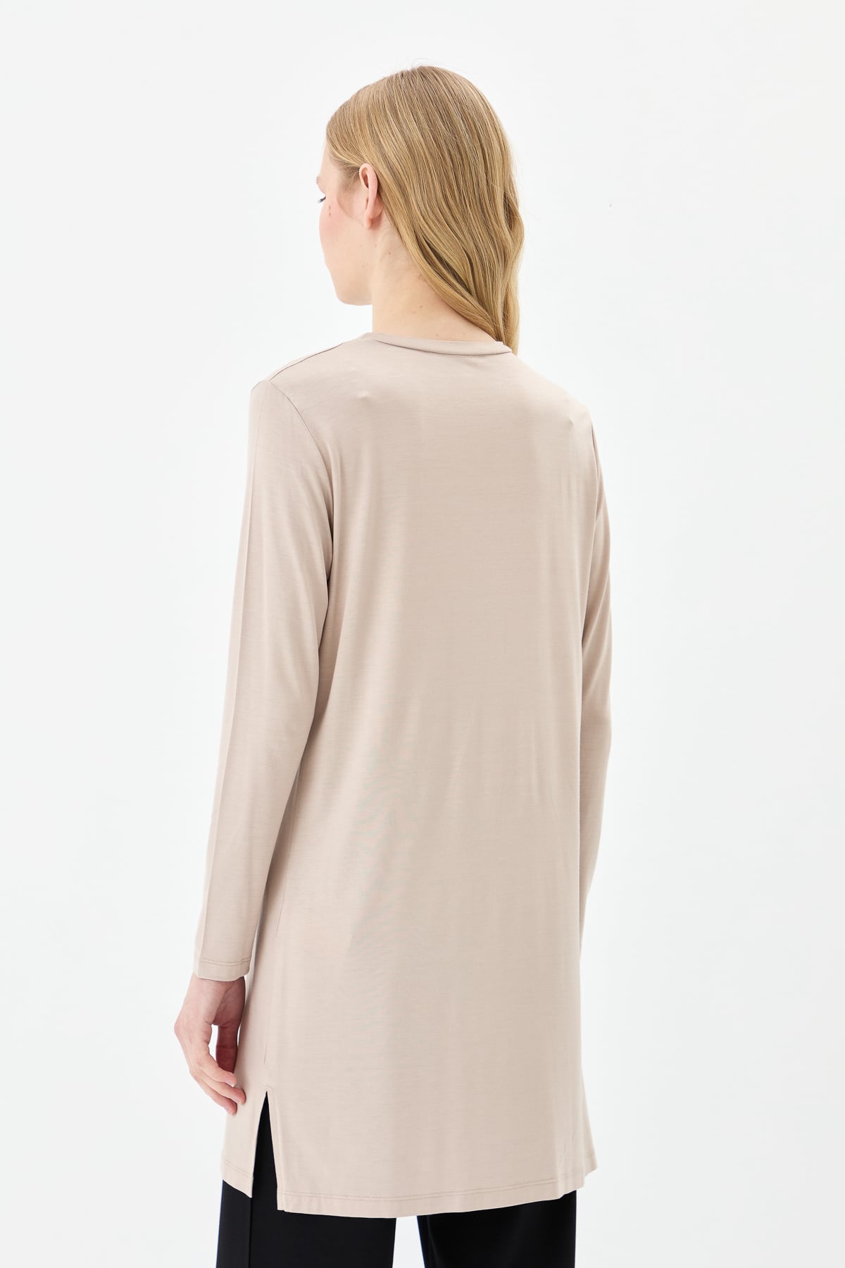 NİHAN Tunik Nihan Basic Penye Tunik  Taş_modest