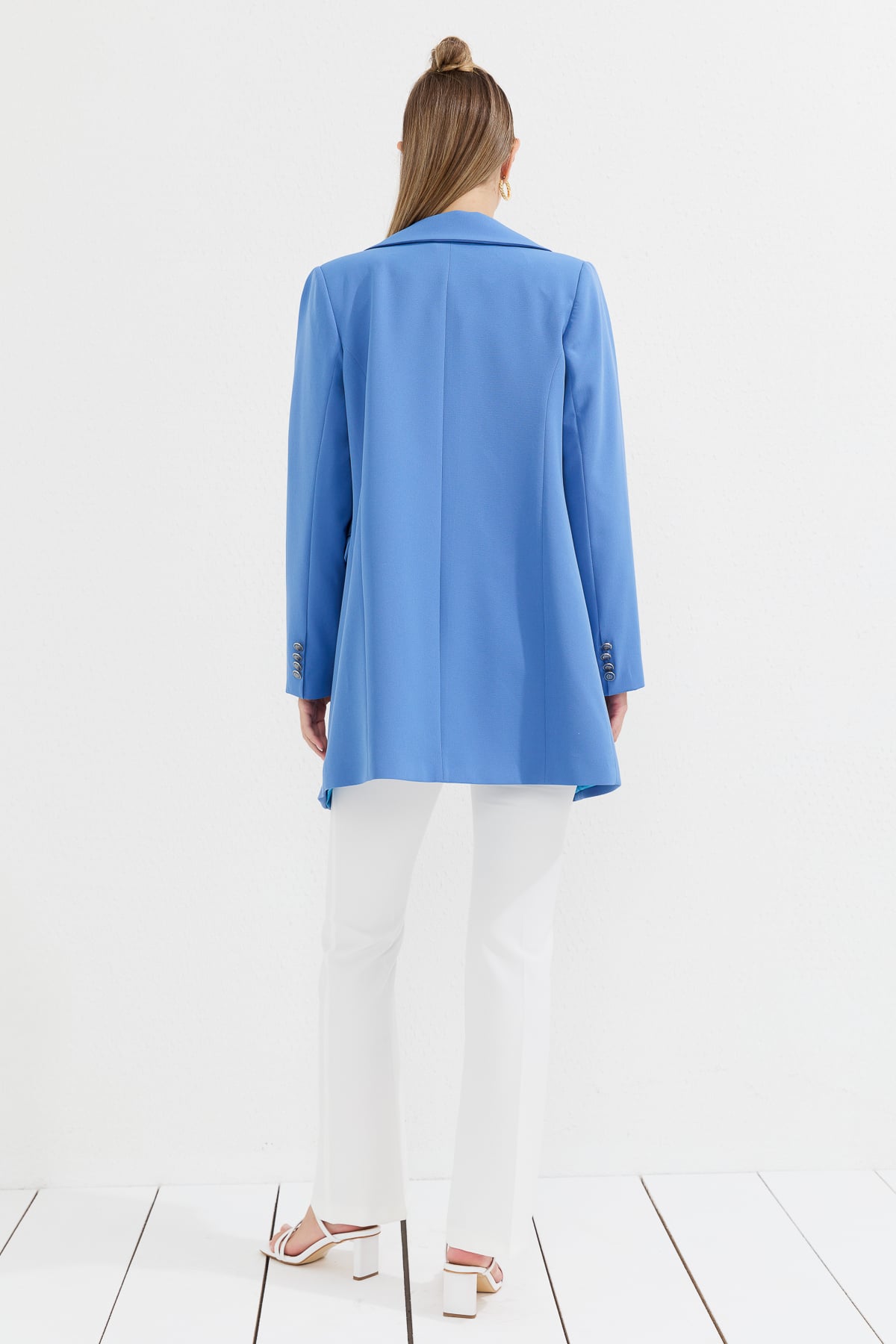 NİHAN Jacket Nihan Blazer Ceket  İndigo_modest