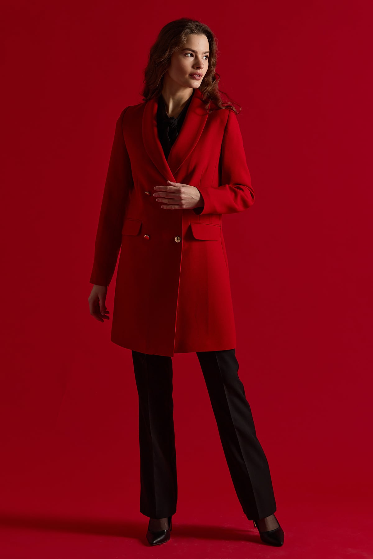 NİHAN Ceket Nihan Blazer Ceket  Kırmızı_modest