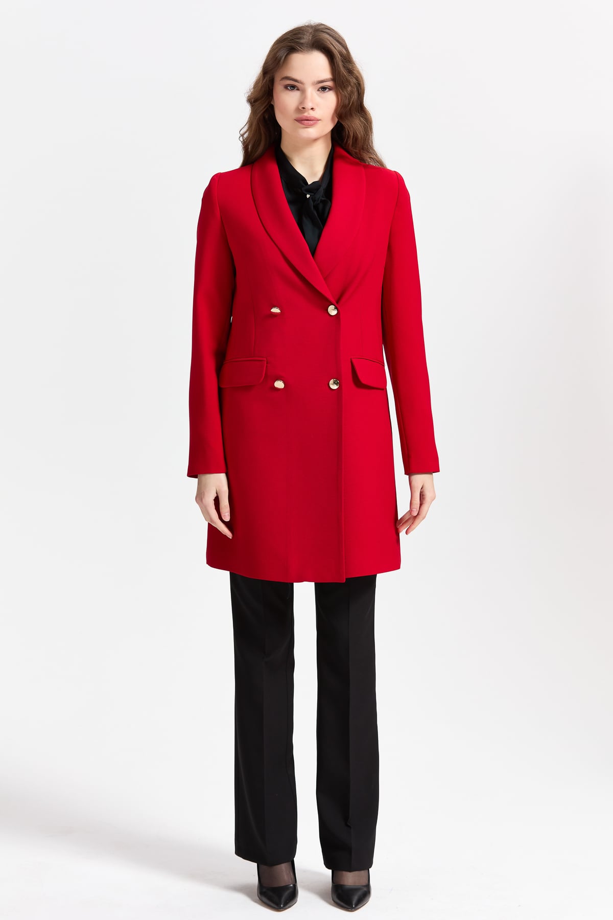 NİHAN Ceket Nihan Blazer Ceket  Kırmızı_modest
