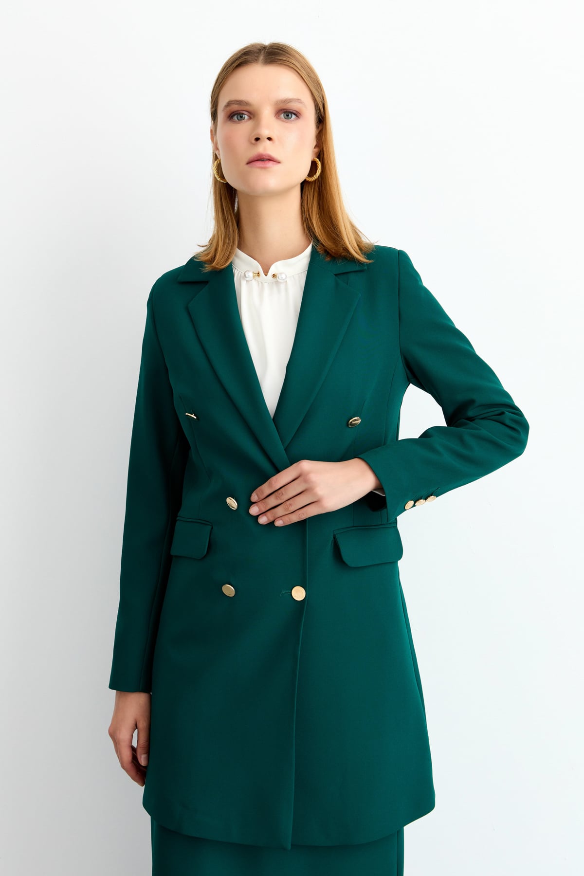 NİHAN Ceket Nihan Blazer Ceket  Yeşil_modest