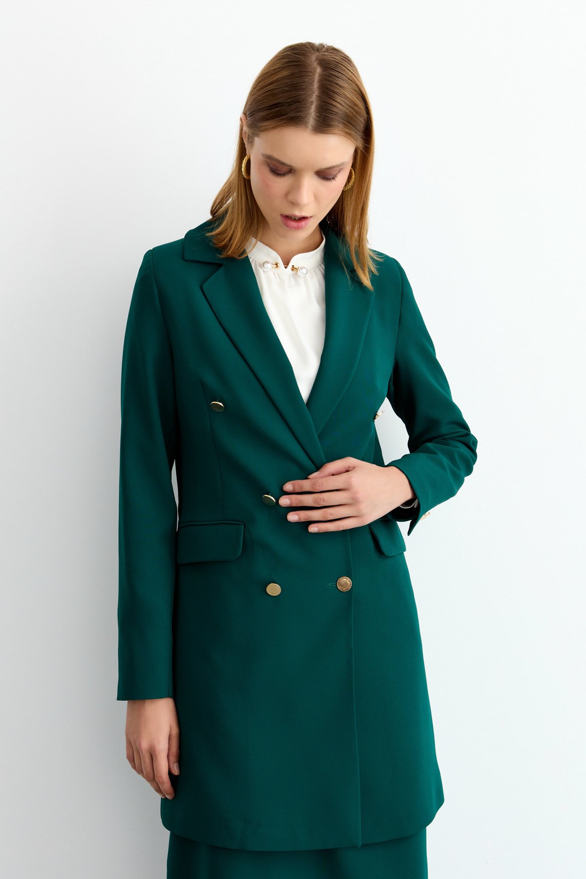 NİHAN Ceket Nihan Blazer Ceket  Yeşil_modest