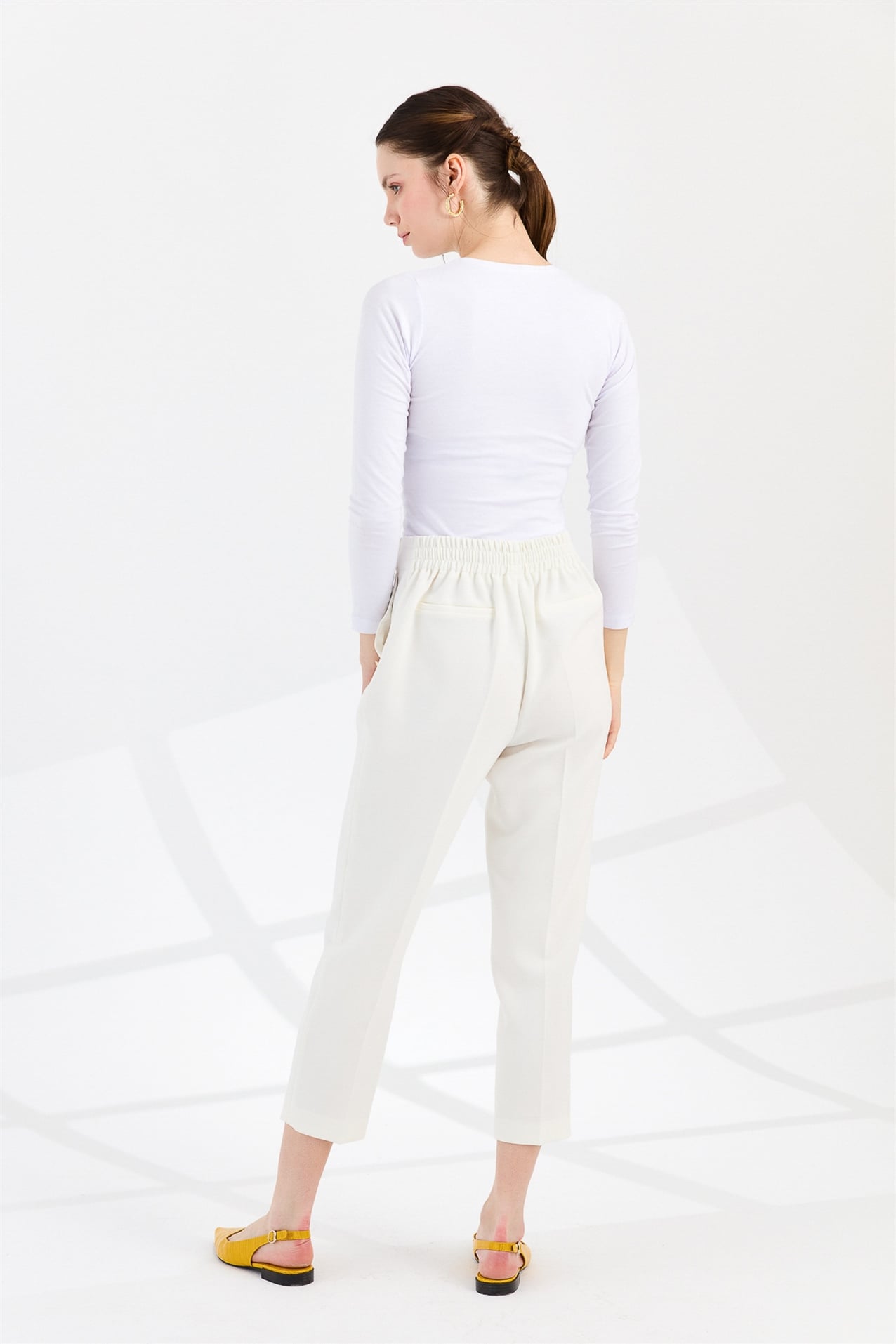 NİHAN Pantolon Nihan Blazer Pantolon  Ekru_modest