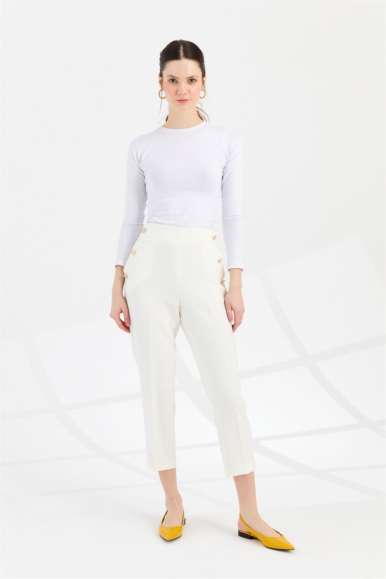 NİHAN Pantolon Nihan Blazer Pantolon  Ekru_modest