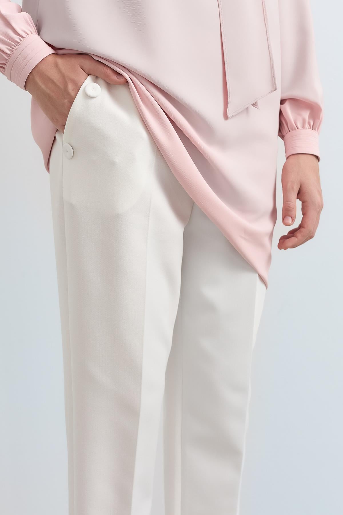 NİHAN Pants Nihan Blazer Pantolon  Ekru_modest