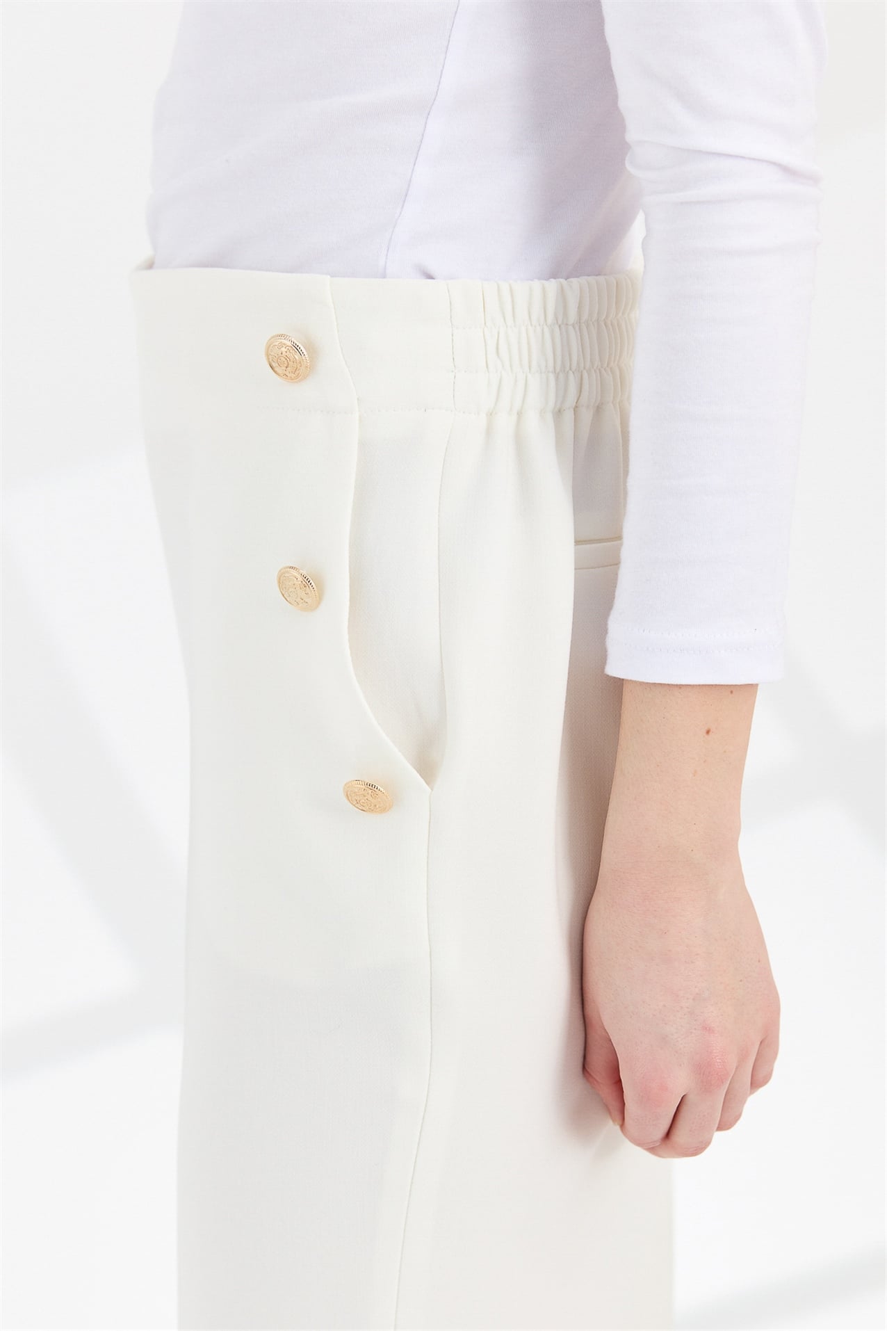 NİHAN Pantolon Nihan Blazer Pantolon  Ekru_modest