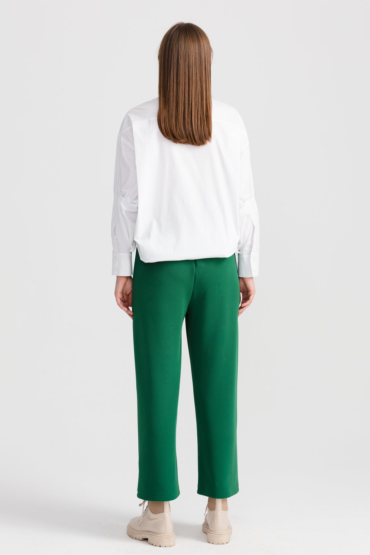 NİHAN Pantolon Nihan Bol Paça Pantolon  Benetton Yeşili_modest