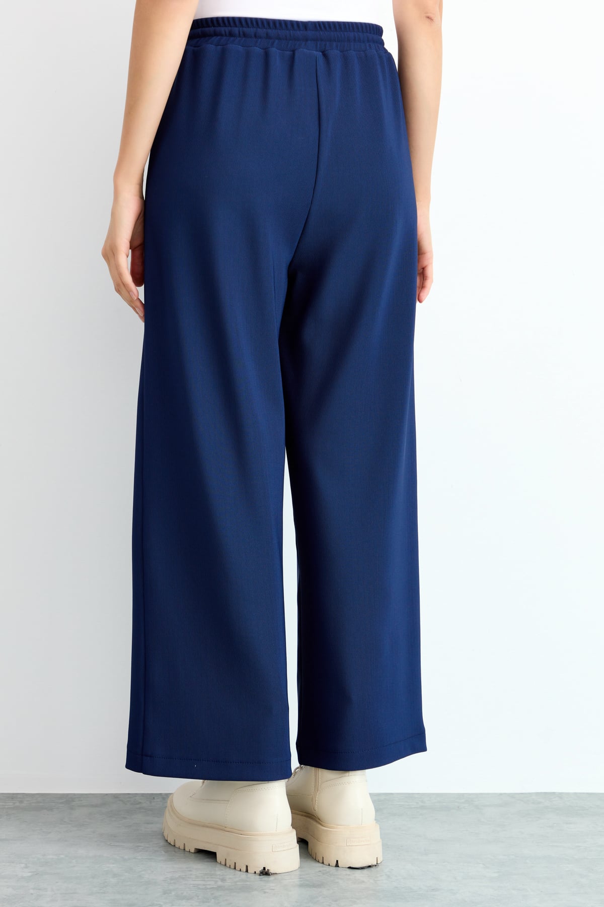 NİHAN Pants Nihan Bol Paça Pantolon  Lacivert_modest