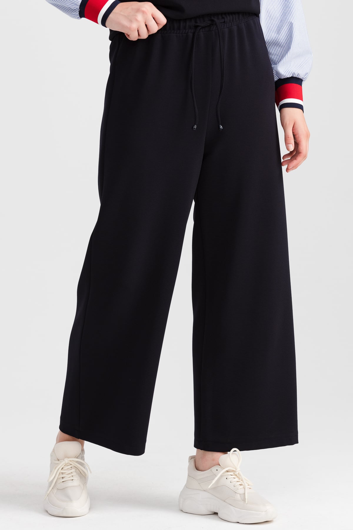 NİHAN Pantolon Nihan Bol Paça Pantolon  Lacivert_modest