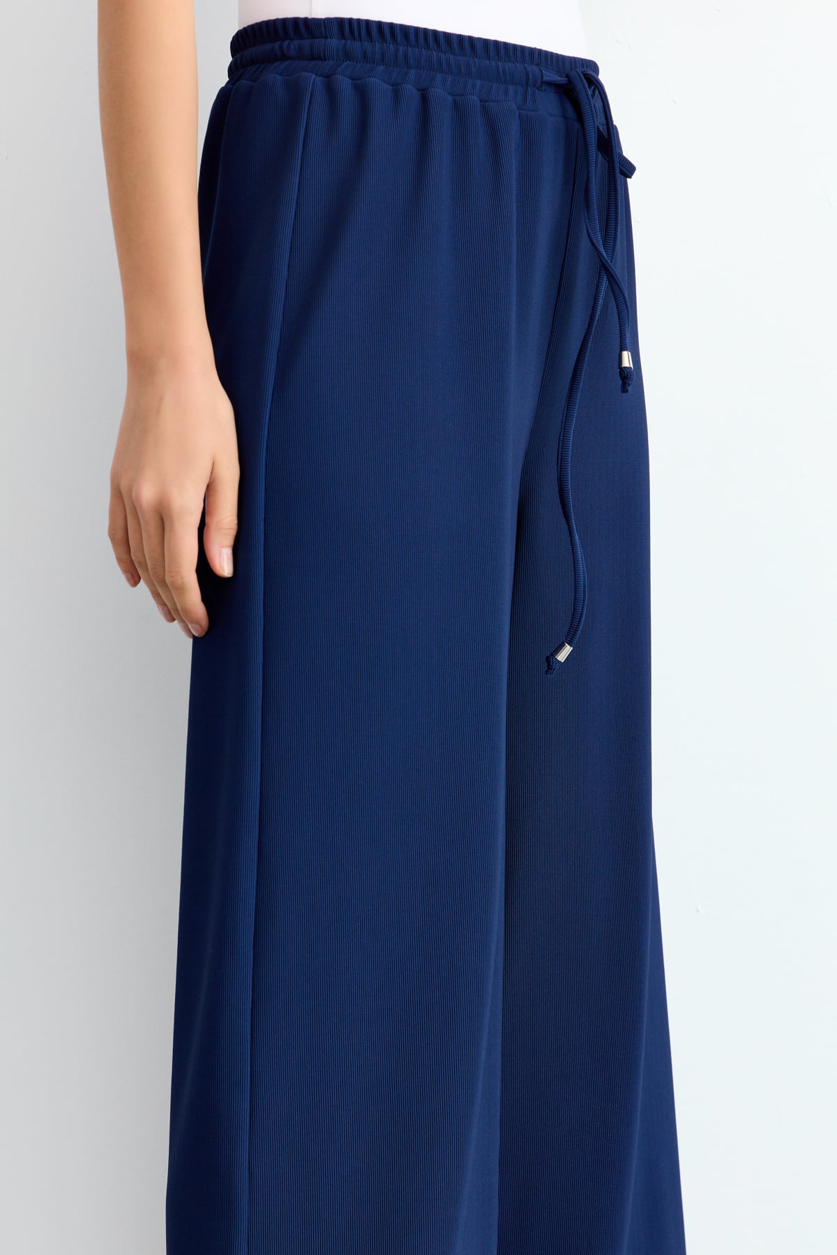 NİHAN Pants Nihan Bol Paça Pantolon  Lacivert_modest