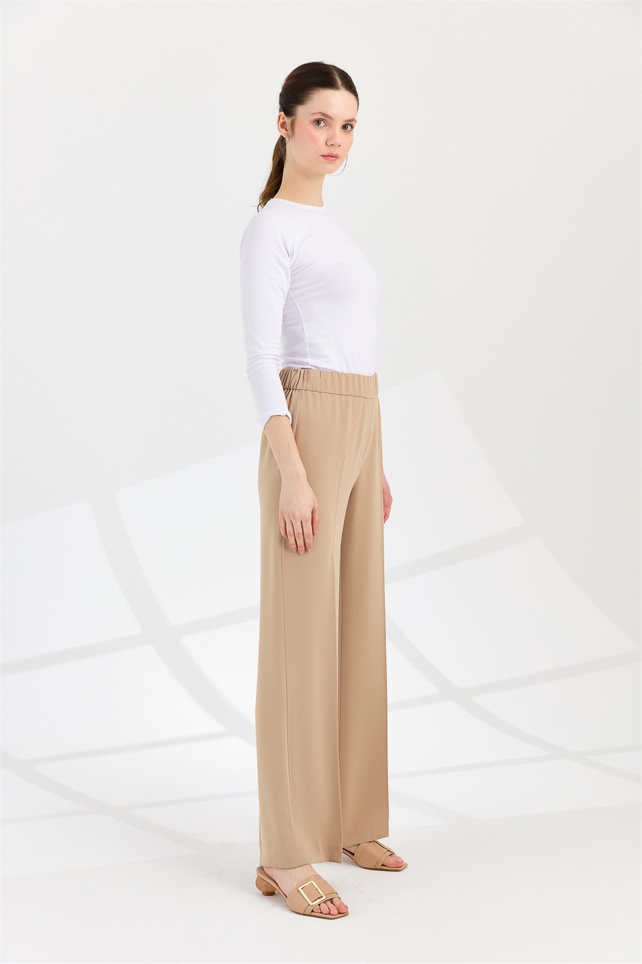 NİHAN Pantolon Nihan Bol Pantolon  Bisküvi_modest