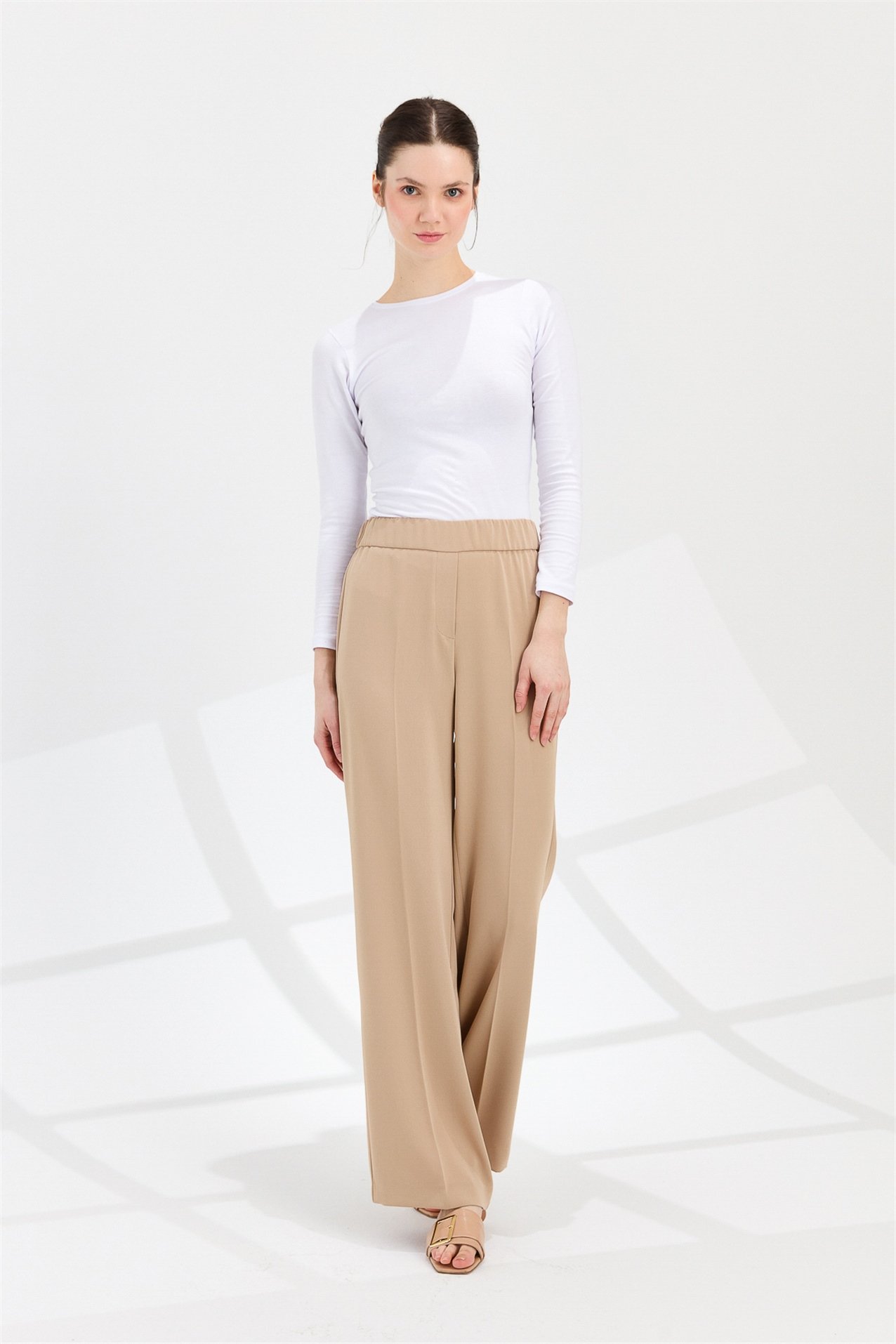 NİHAN Pantolon Nihan Bol Pantolon  Bisküvi_modest