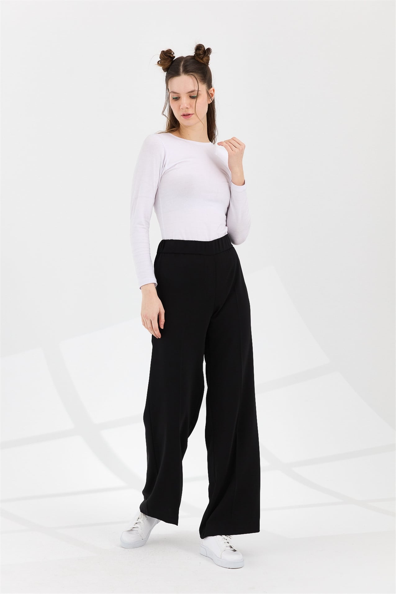 NİHAN Pantolon Nihan Bol Pantolon  Siyah_modest