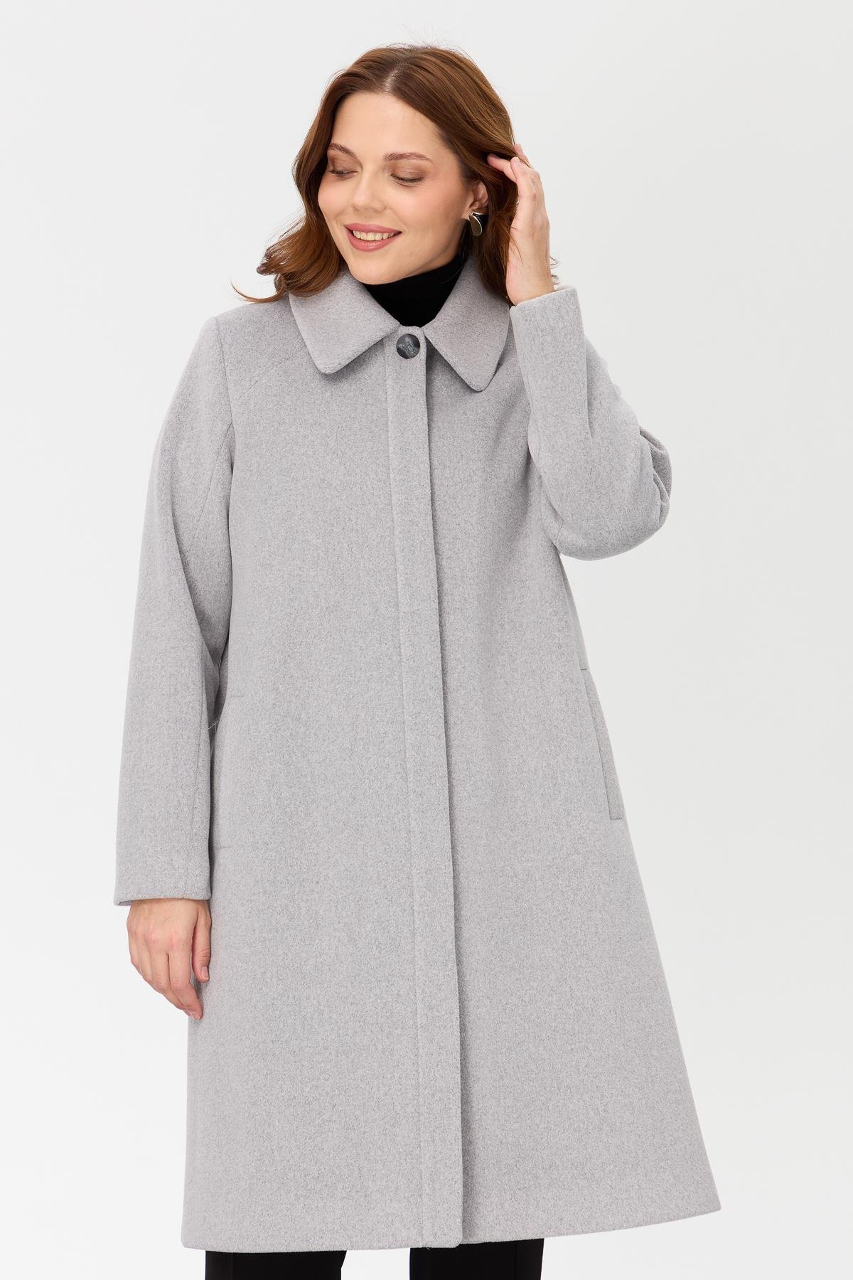 NİHAN Coat Nihan Büyük Beden Kaşe Kaban  Gri_modest