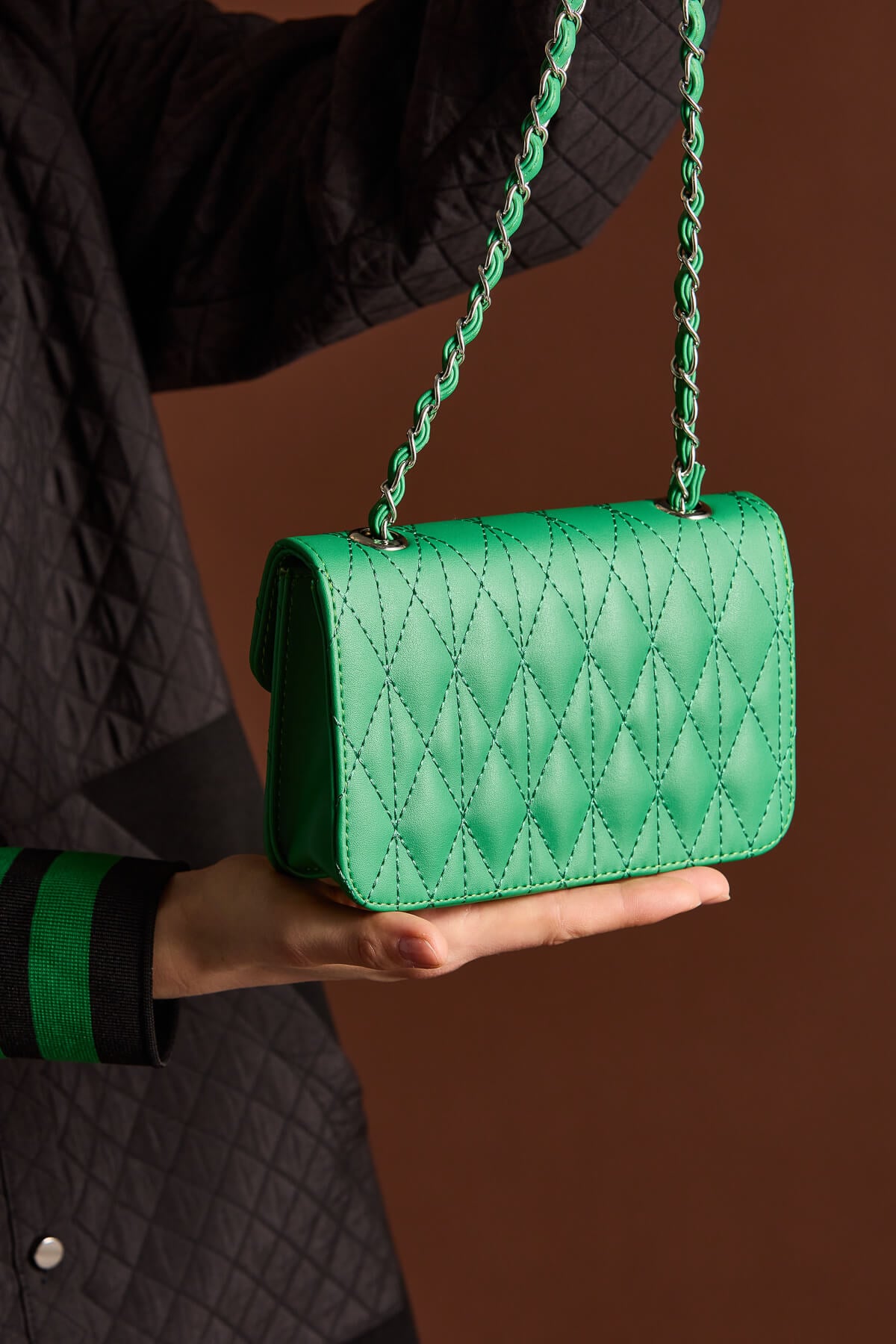 NİHAN Çanta Nihan Çapraz Askı Flap Çanta  Benetton Yeşili_modest