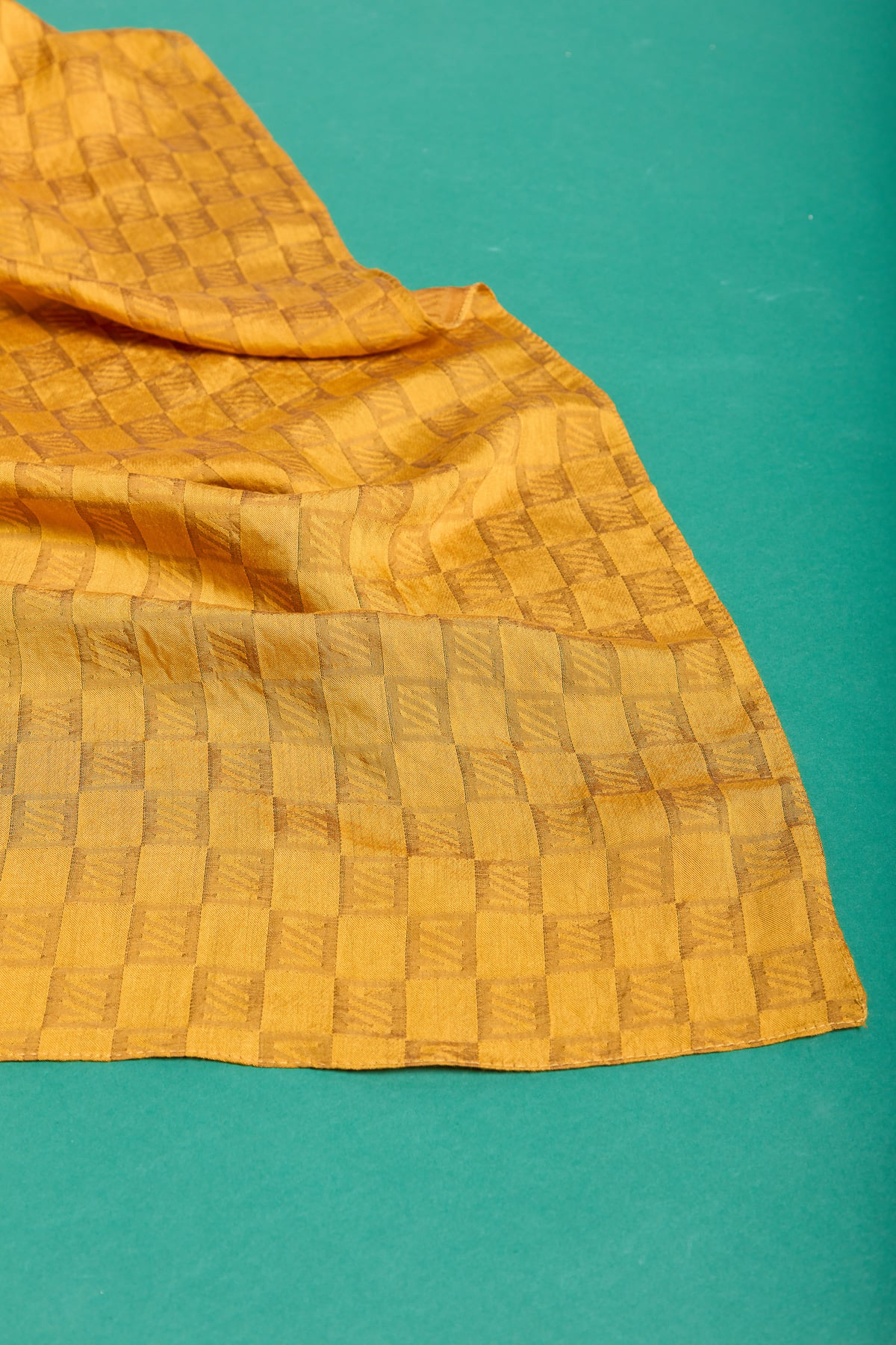 NİHAN Scarfs Nihan Dama Monogram Eşarp  Hardal_modest