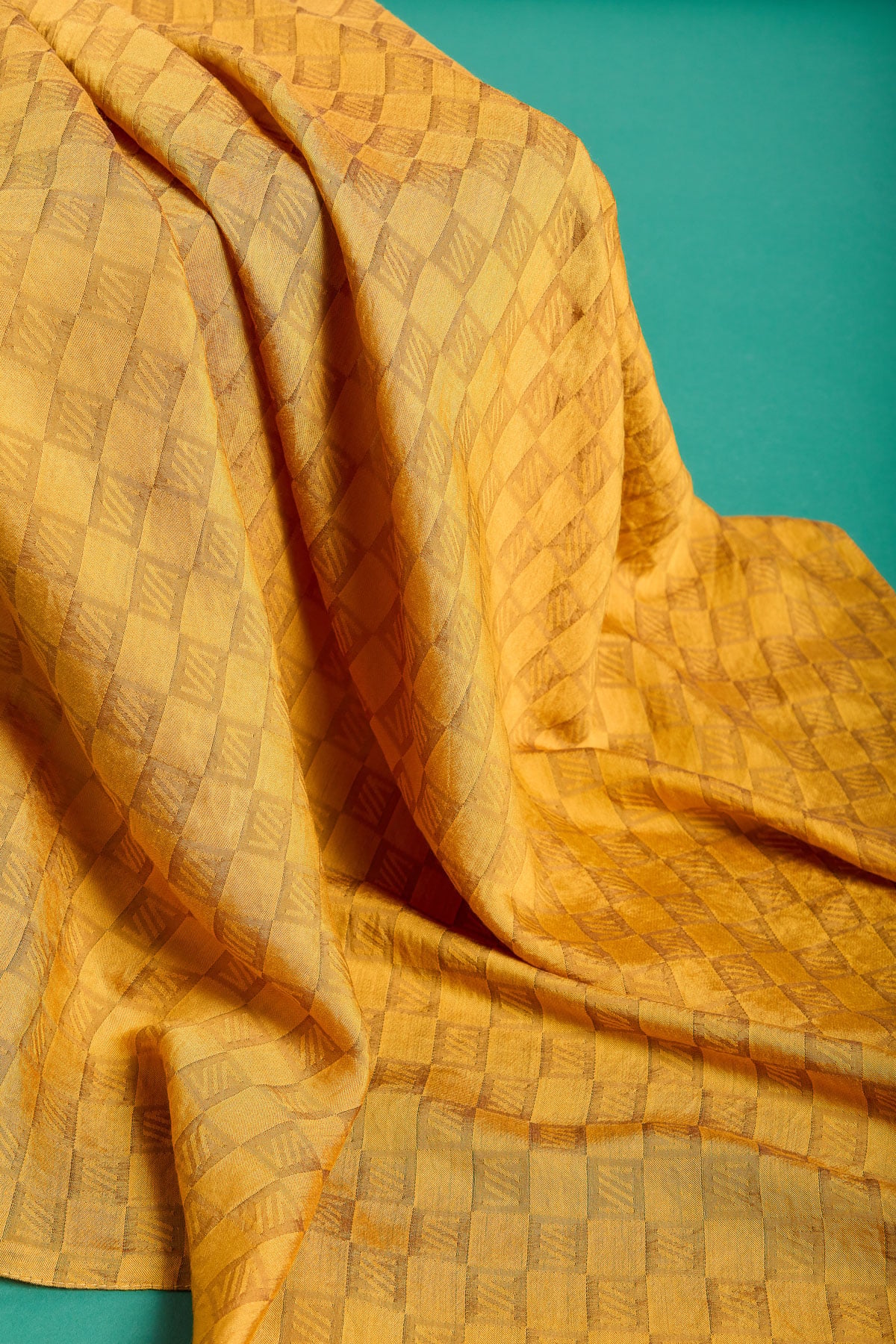 NİHAN Scarfs Nihan Dama Monogram Eşarp  Hardal_modest