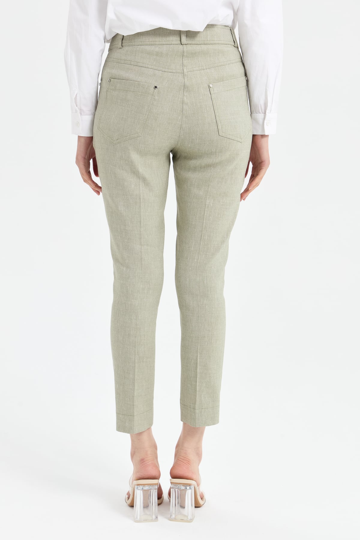 NİHAN Pants Nihan Dar Paça Pantolon  Su Yeşili_modest