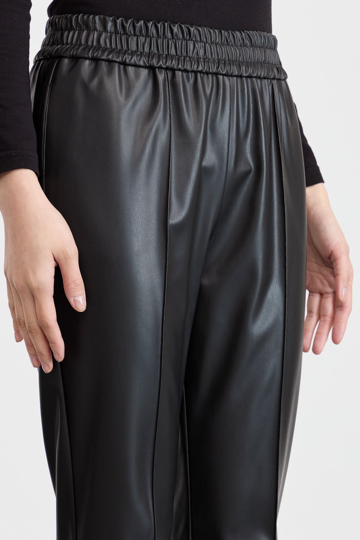 NİHAN Pantolon Nihan Deri Pantolon  Siyah_modest