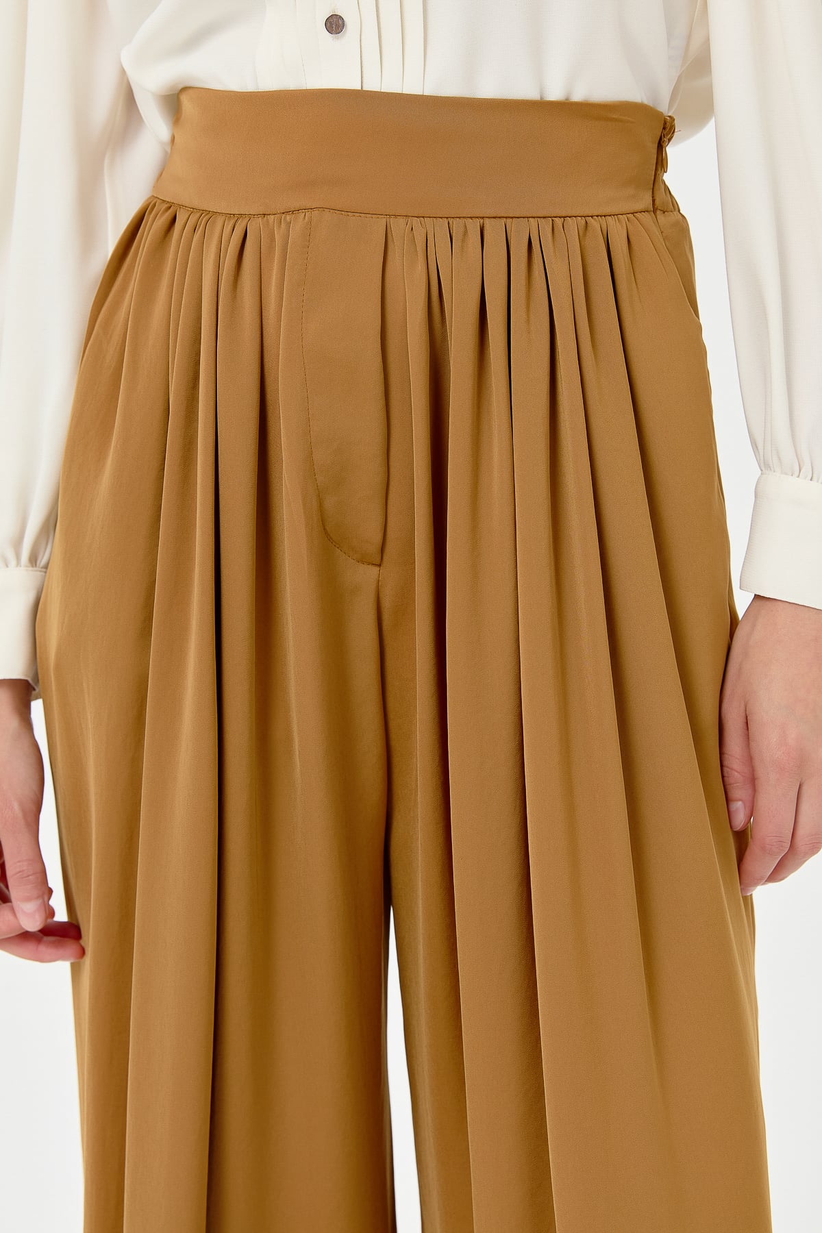 NİHAN Pants Nihan Etek Pantolon  Camel_modest
