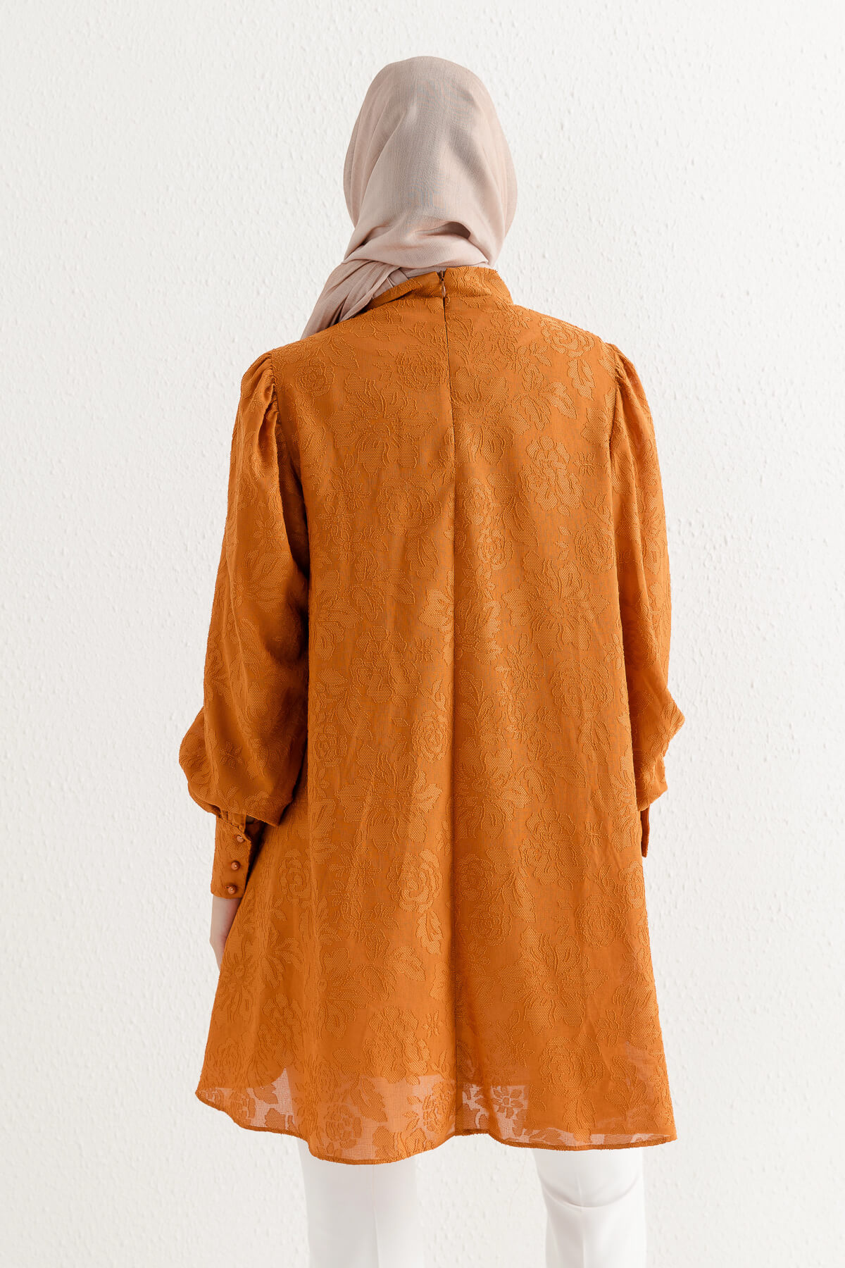 NİHAN Tunik Nihan Fularlı Tunik  Turuncu_modest