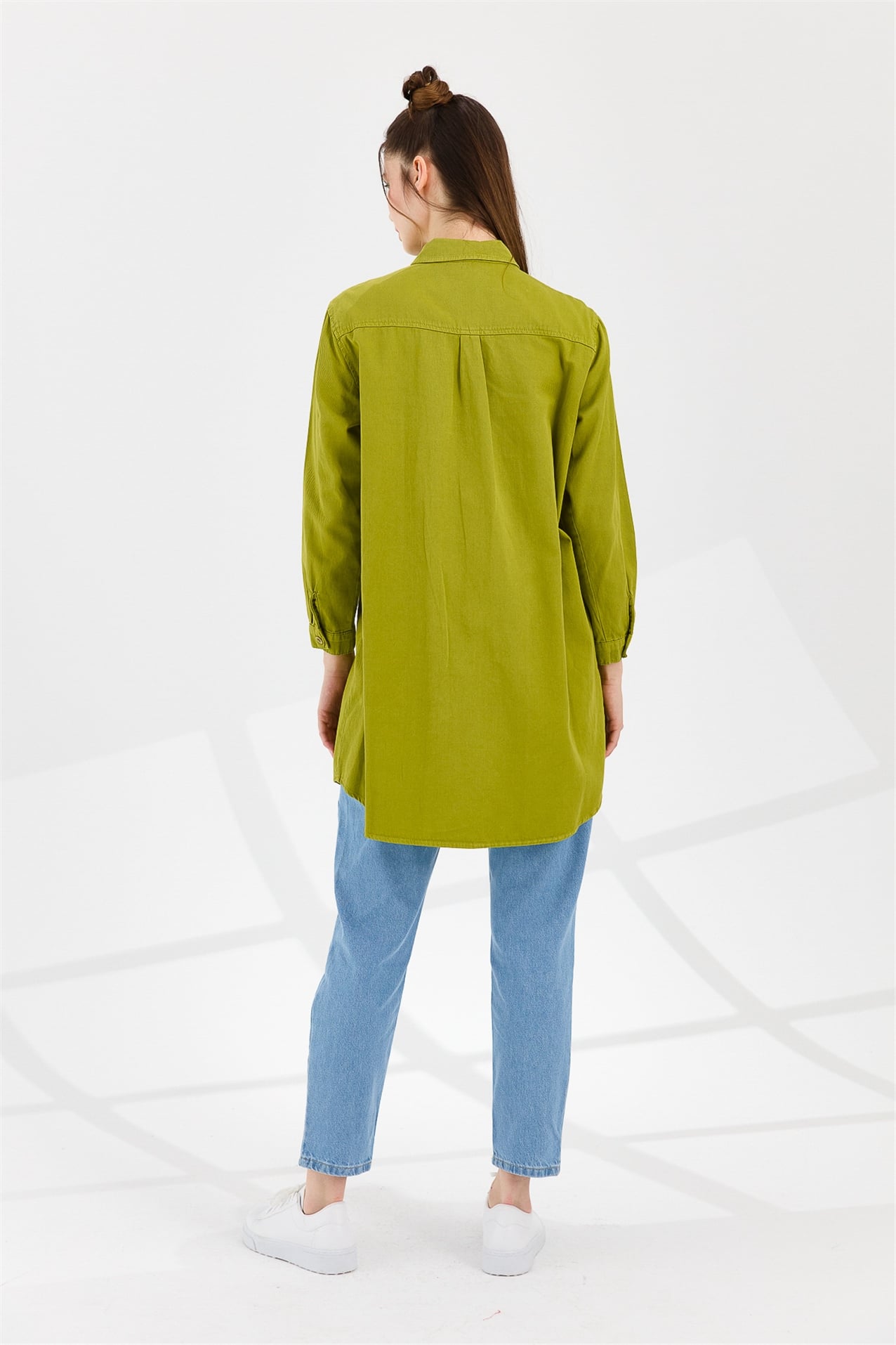 NİHAN Tunik Nihan Gabardin Tunik  Yeşil_modest