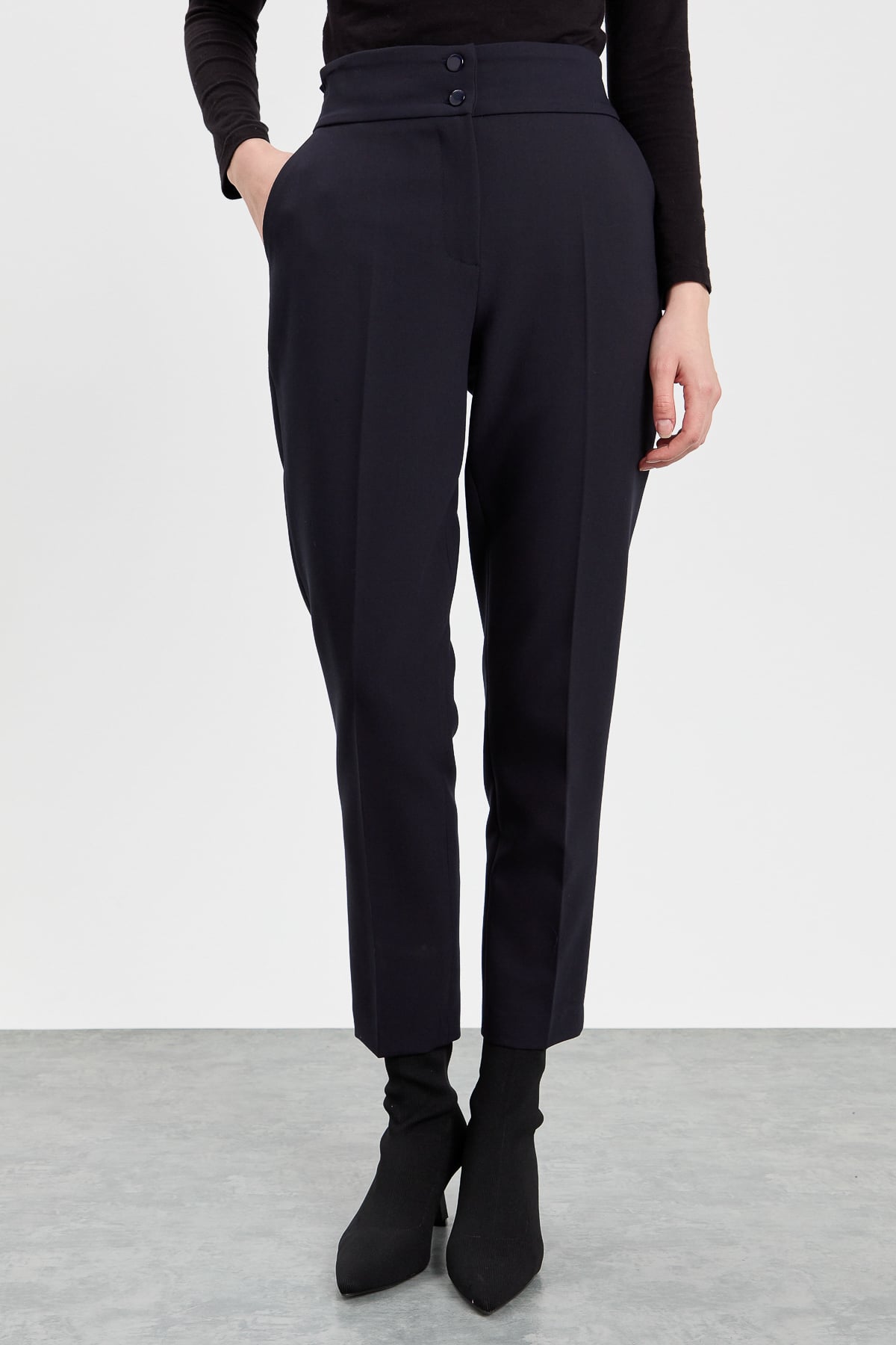 NİHAN Pants Nihan Havuç Pantolon  Lacivert_modest