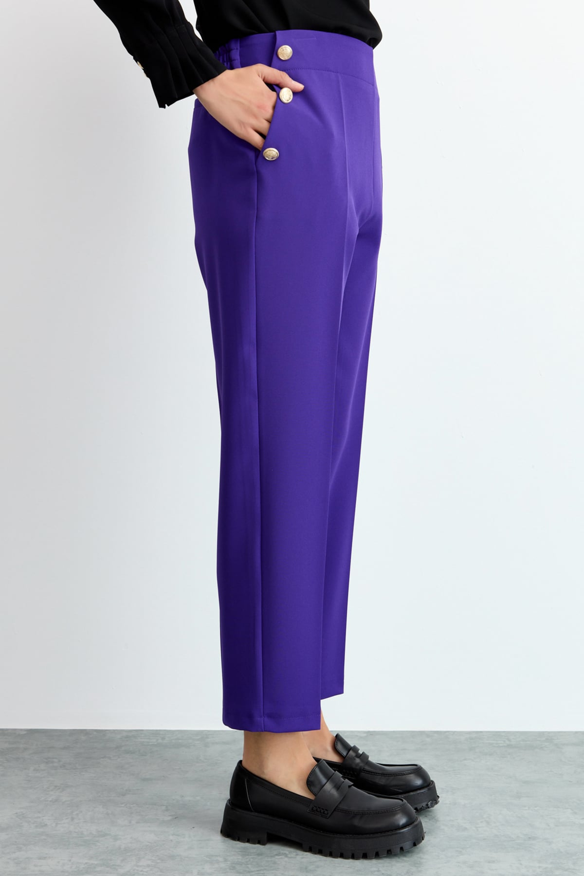 NİHAN Pantolon Nihan Havuç Pantolon  Mor_modest
