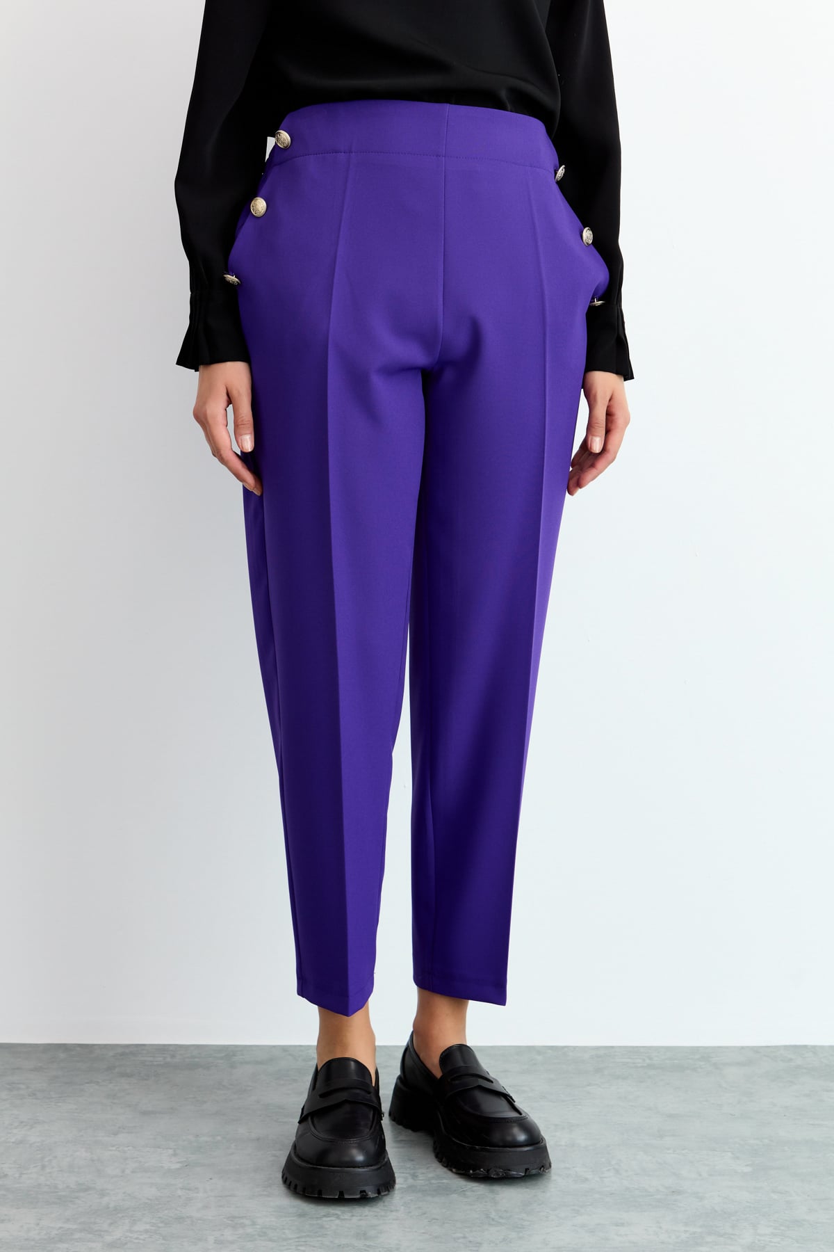NİHAN Pantolon Nihan Havuç Pantolon  Mor_modest