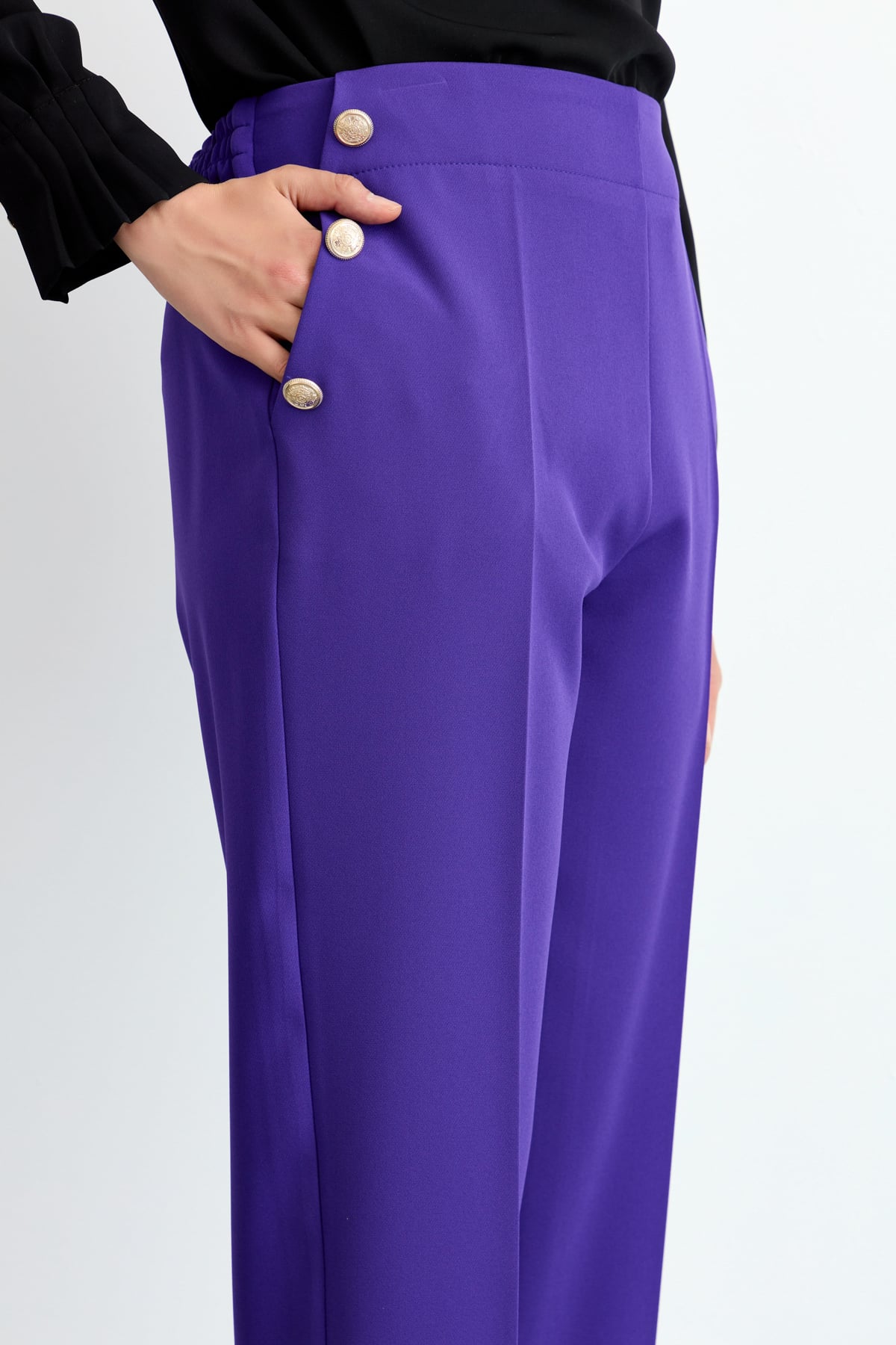 NİHAN Pantolon Nihan Havuç Pantolon  Mor_modest